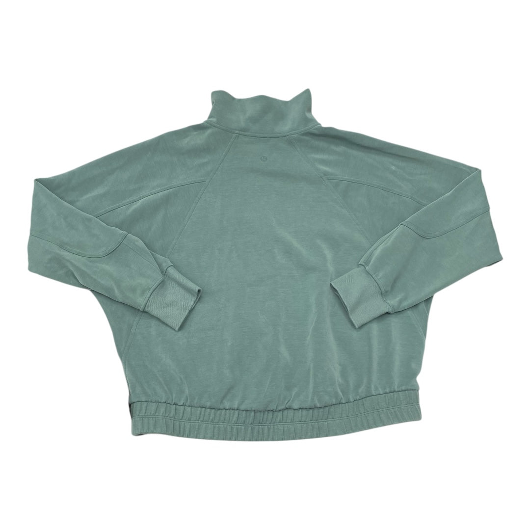 Athletic Jacket By Lululemon In Green, Size:10