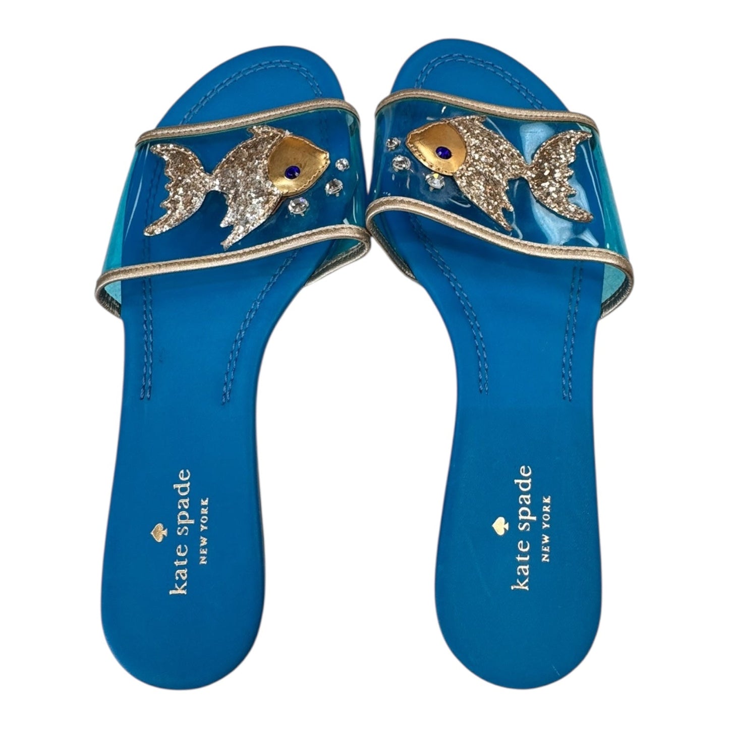 Sandals Designer By Kate Spade In Blue, Size:9