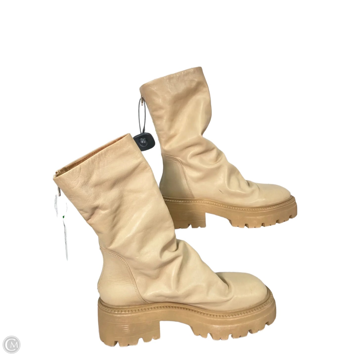 Boots Mid-calf Heels By Free People In Tan, Size: 8.5