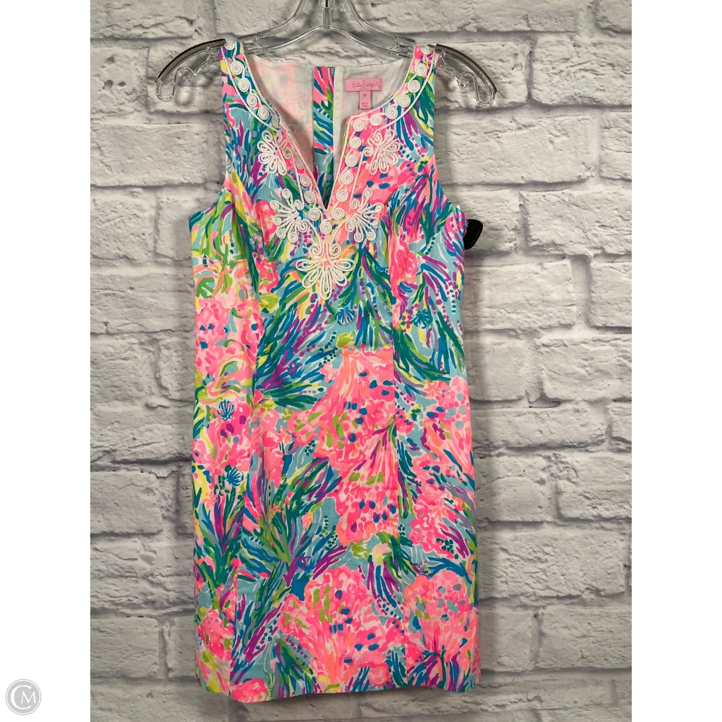 Dress Designer By Lilly Pulitzer In Green & Pink, Size: Xs