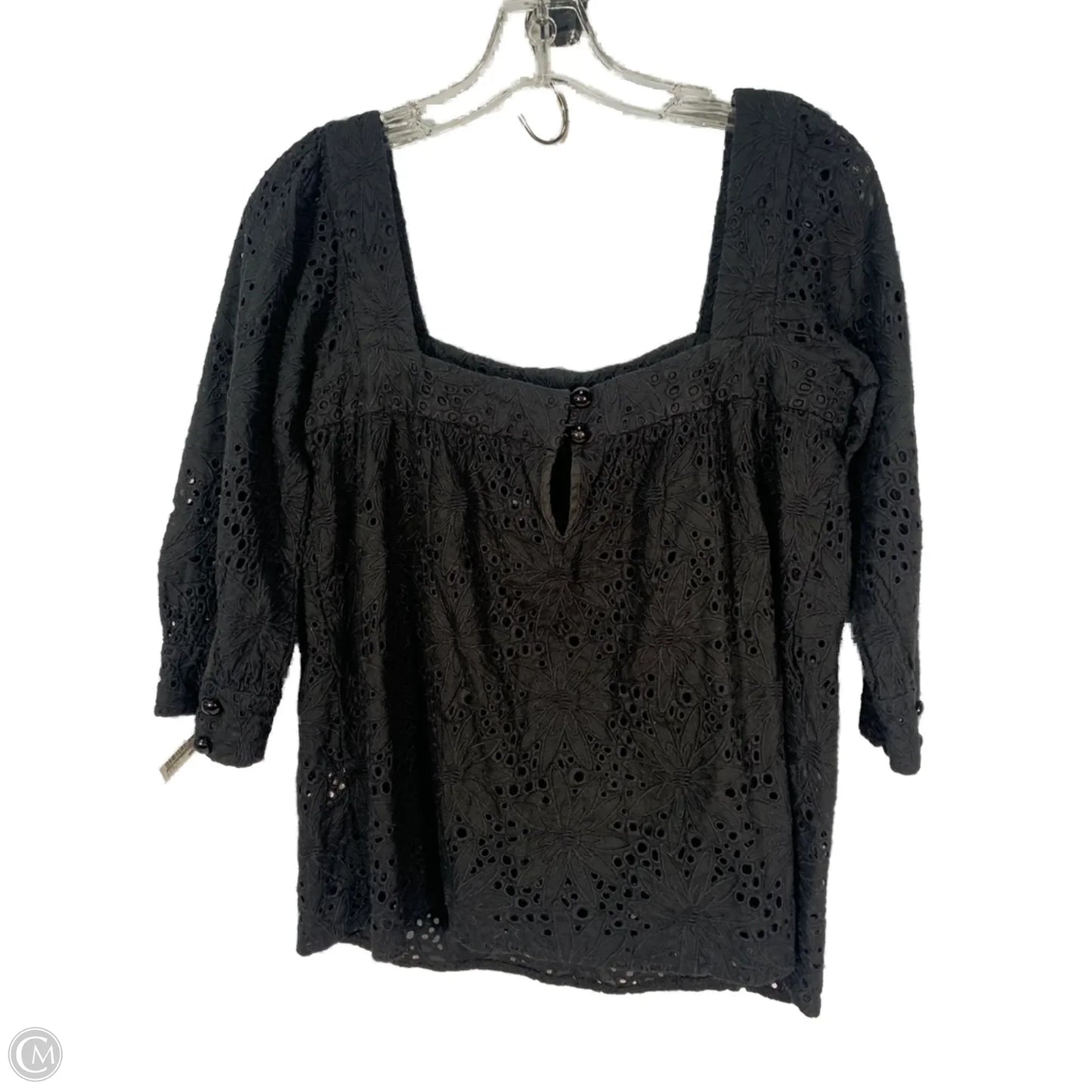 Top Long Sleeve Designer By Milly In Black, Size: M