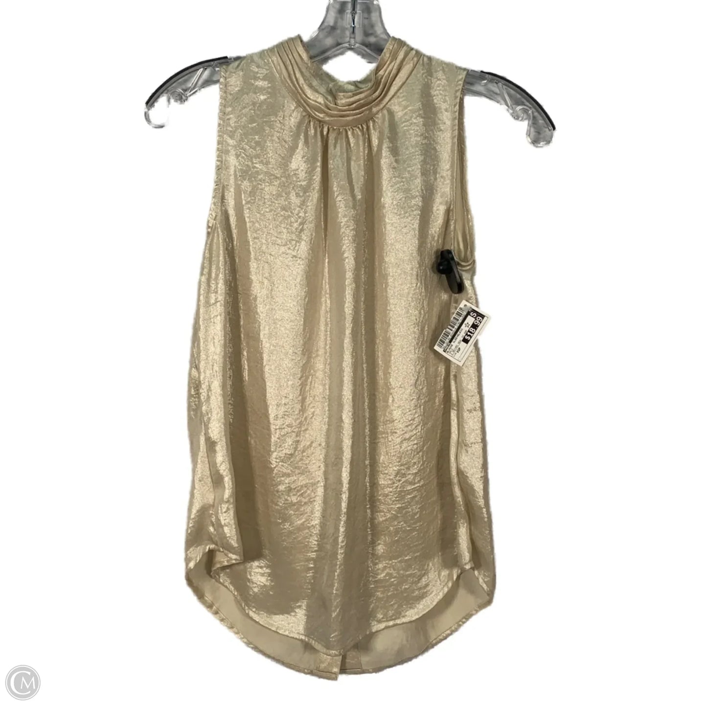Blouse Sleeveless By Maeve In Gold, Size: Xsp