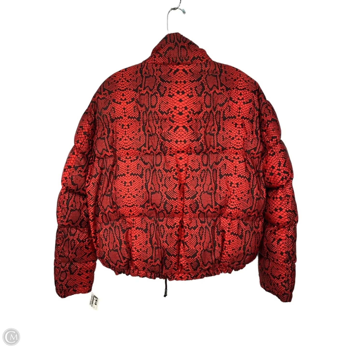 Jacket Puffer & Quilted By Zara In Black & Red, Size: M