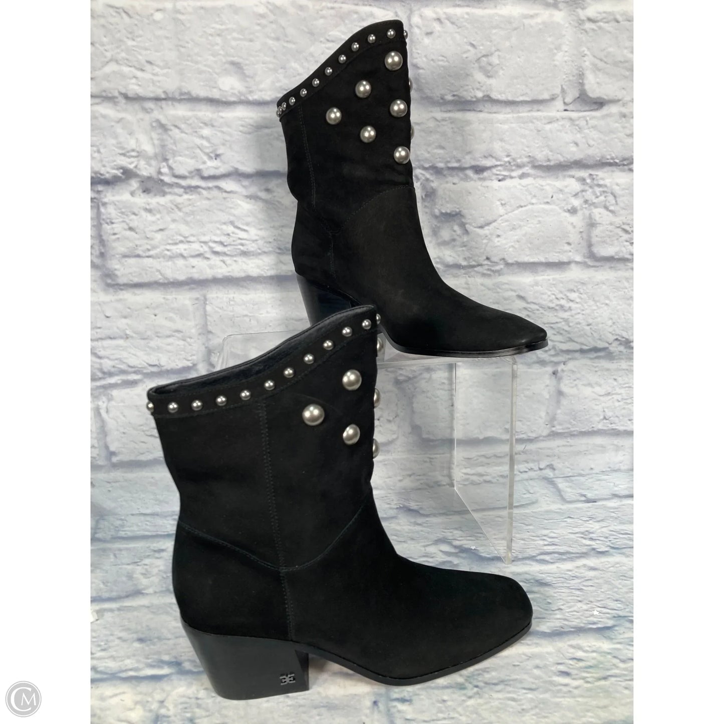 Boots Ankle Heels By Sam Edelman In Black, Size: 8