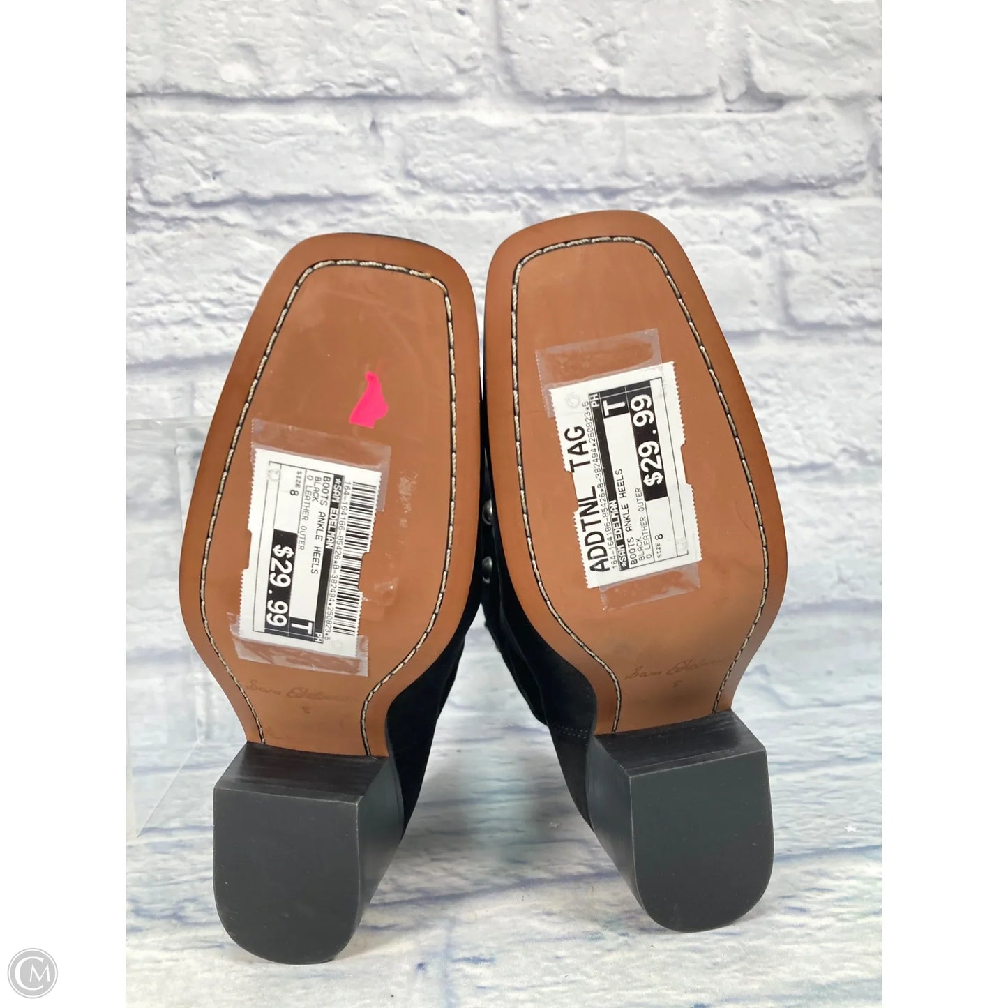 Boots Ankle Heels By Sam Edelman In Black, Size: 8