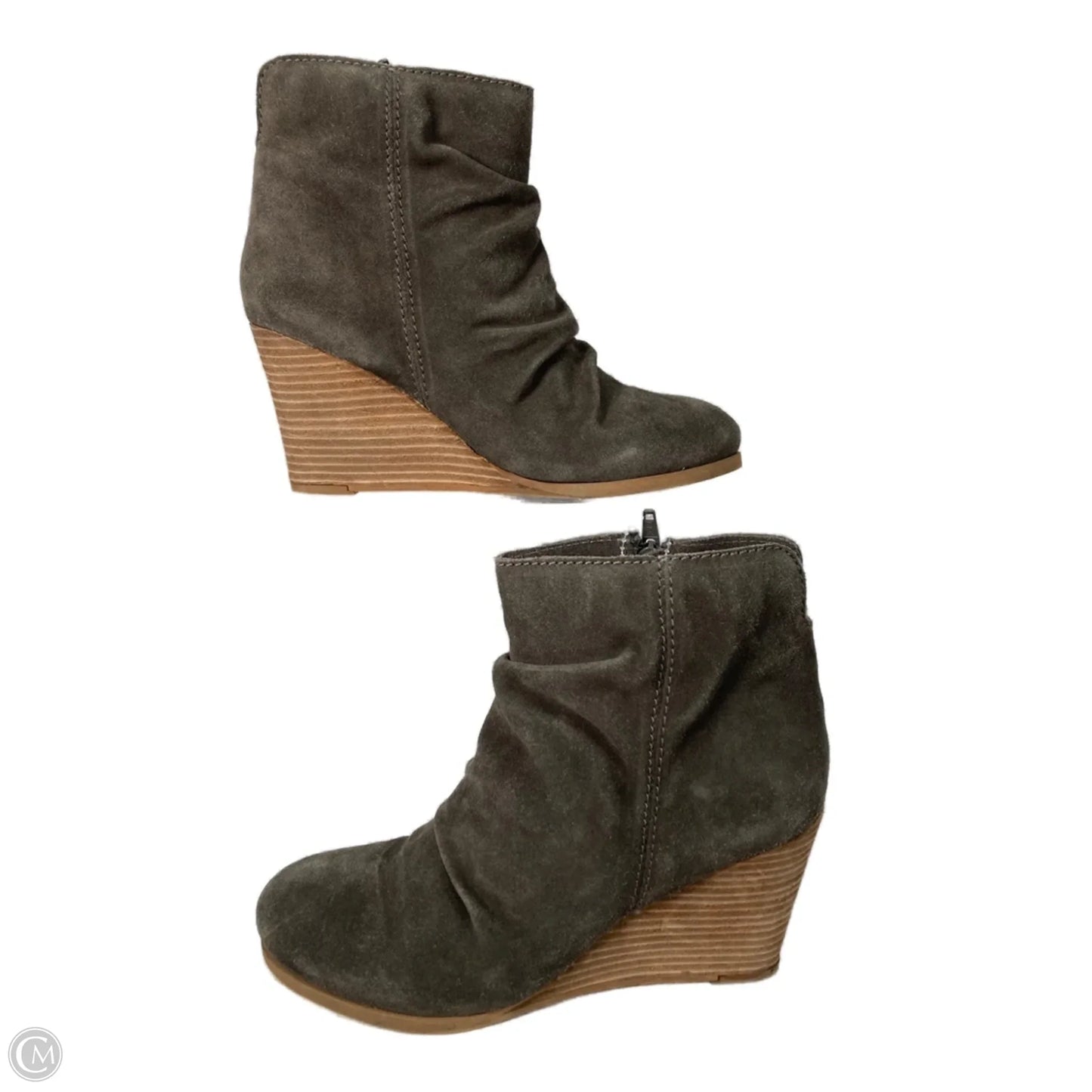Boots Ankle Heels By Diba In Grey, Size: 9