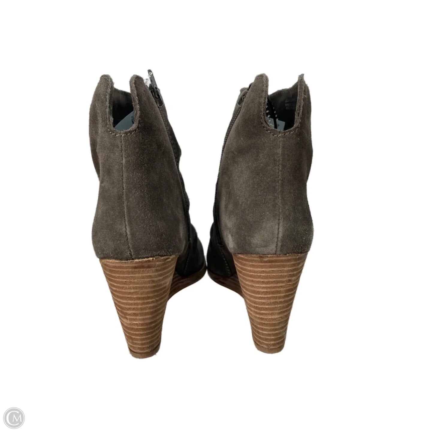 Boots Ankle Heels By Diba In Grey, Size: 9