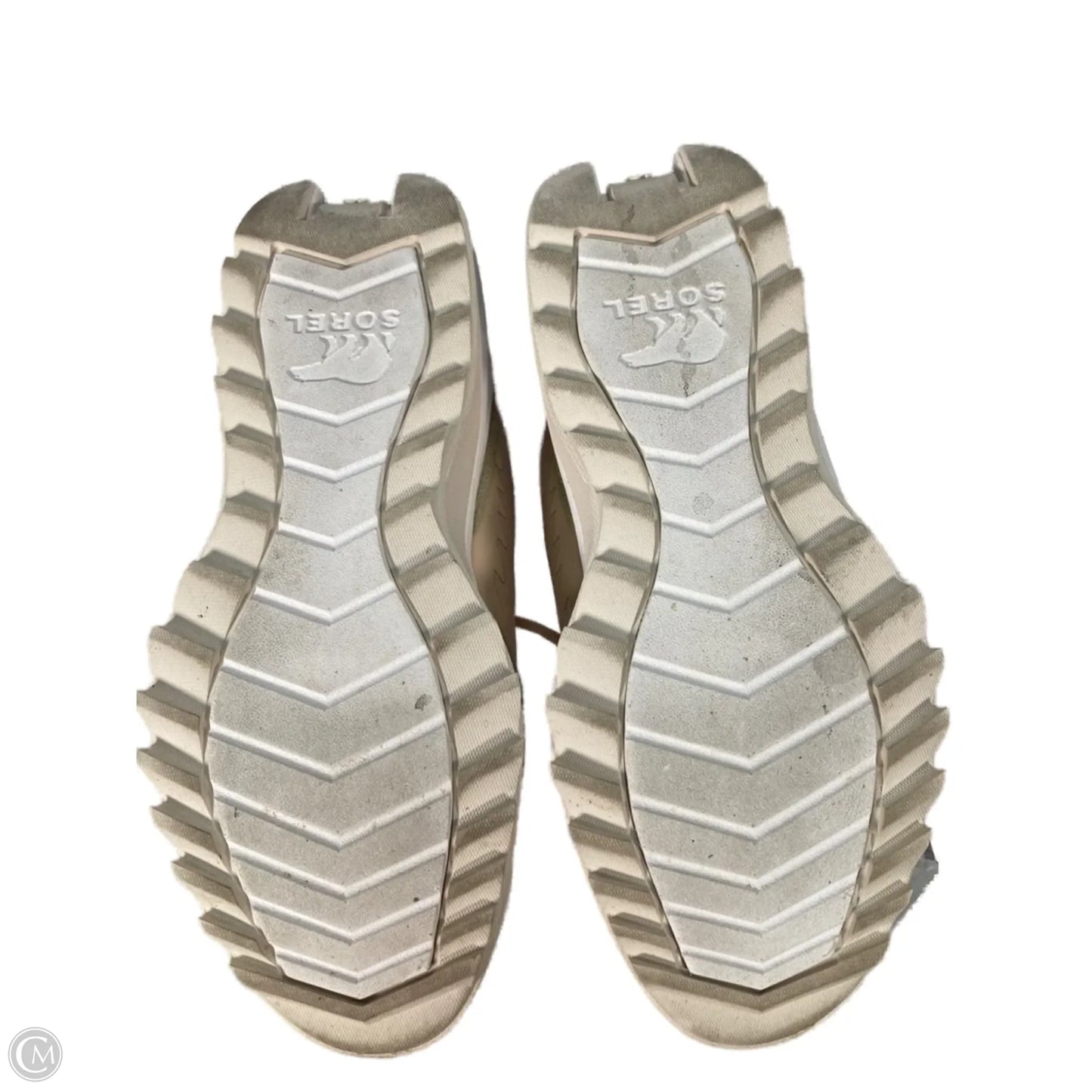 Shoes Sneakers By Sorel In Cream & Green, Size: 9