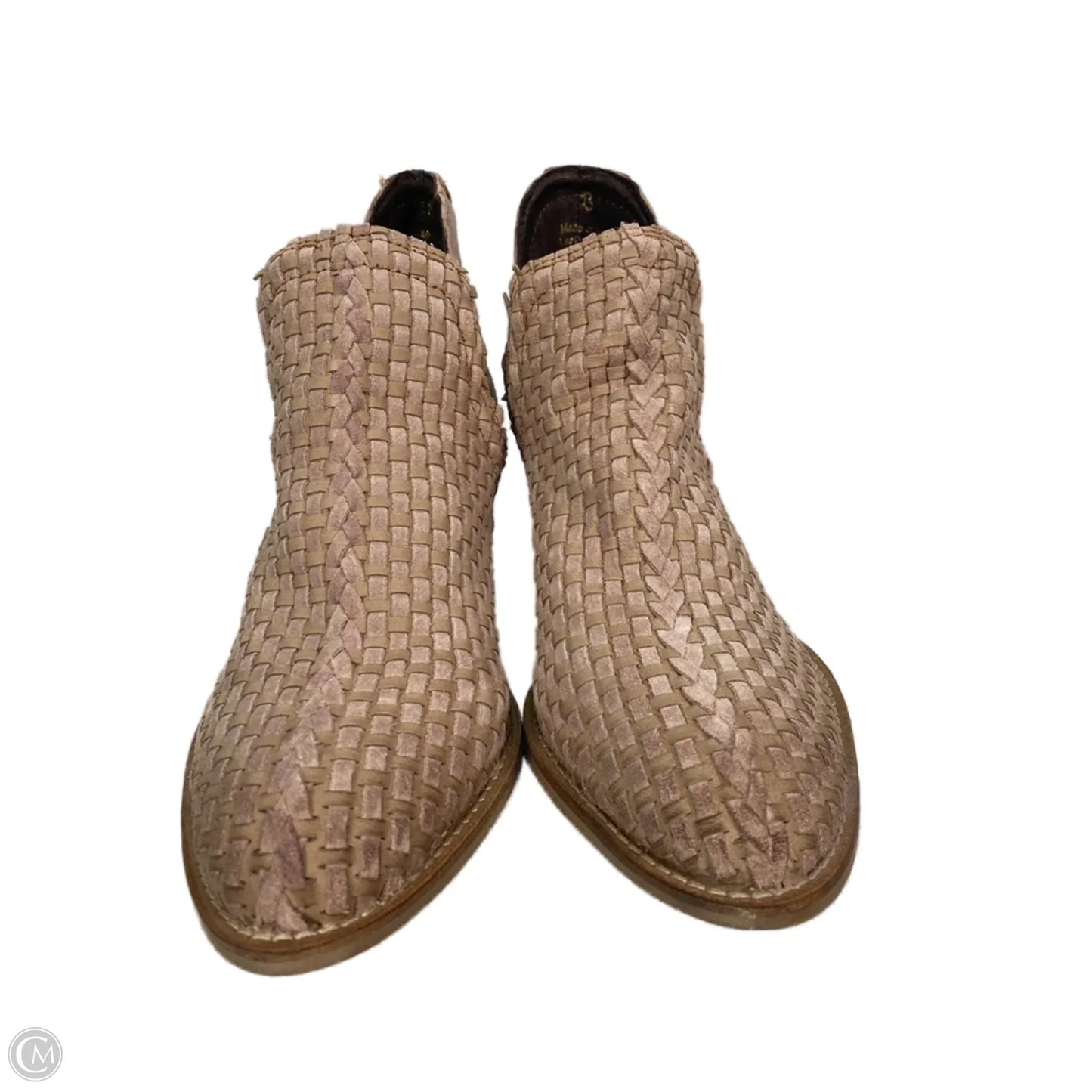 Boots Ankle Heels By Very Volatile In Tan, Size: 8