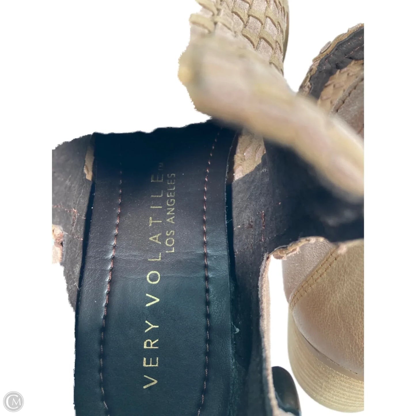 Boots Ankle Heels By Very Volatile In Tan, Size: 8