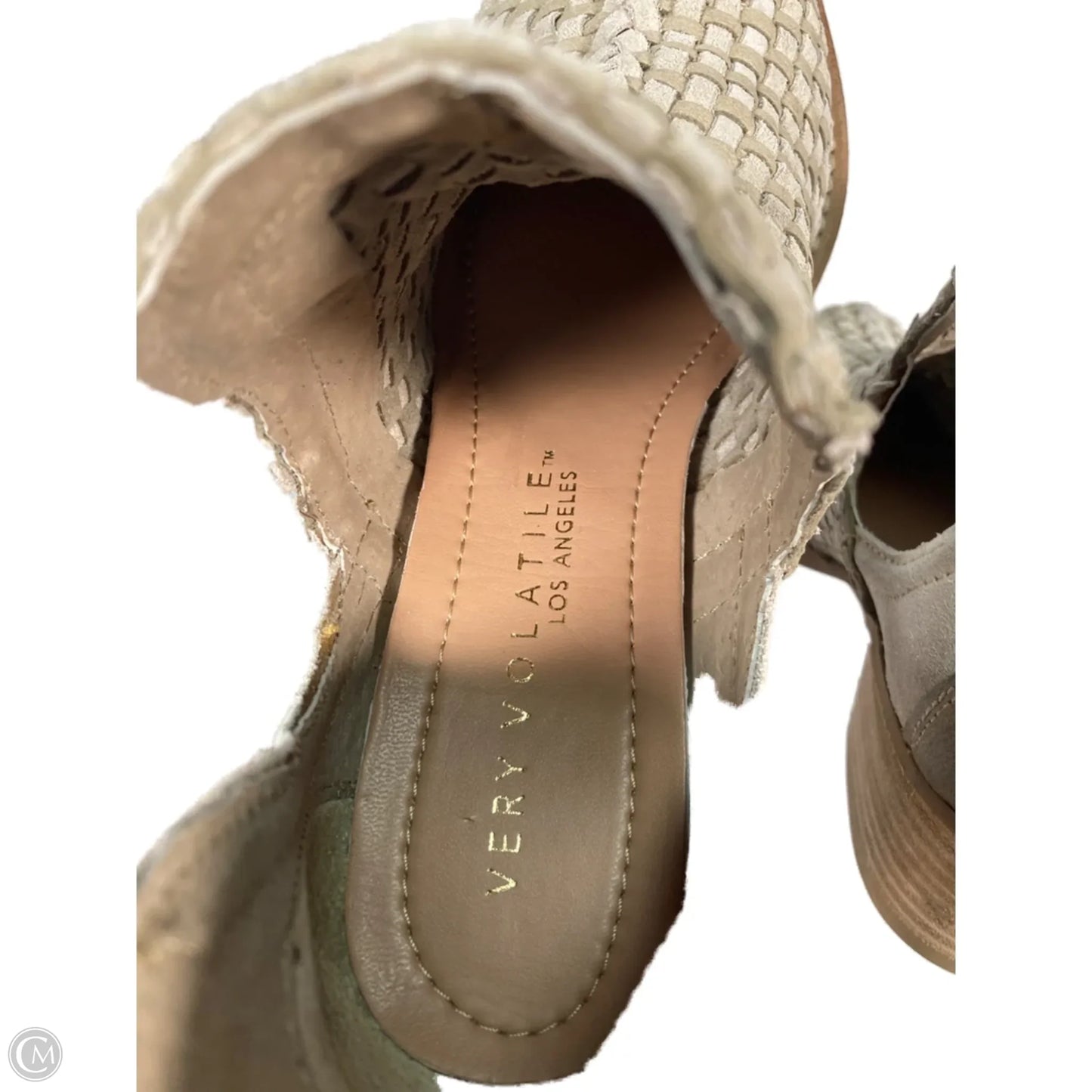 Boots Ankle Heels By Very Volatile In Cream, Size: 8