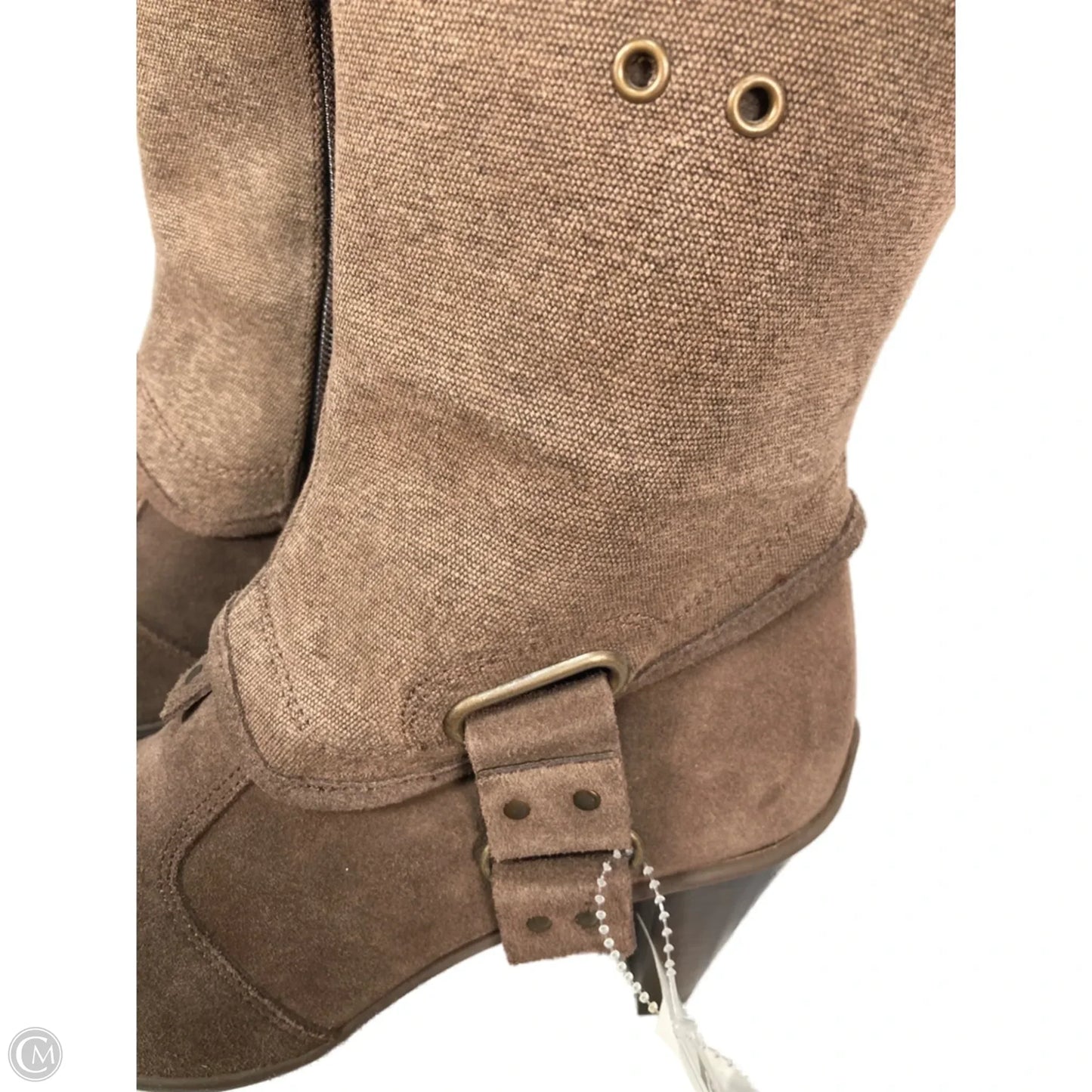 Boots Mid-calf Heels By Clothes Mentor In Brown, Size: 8.5