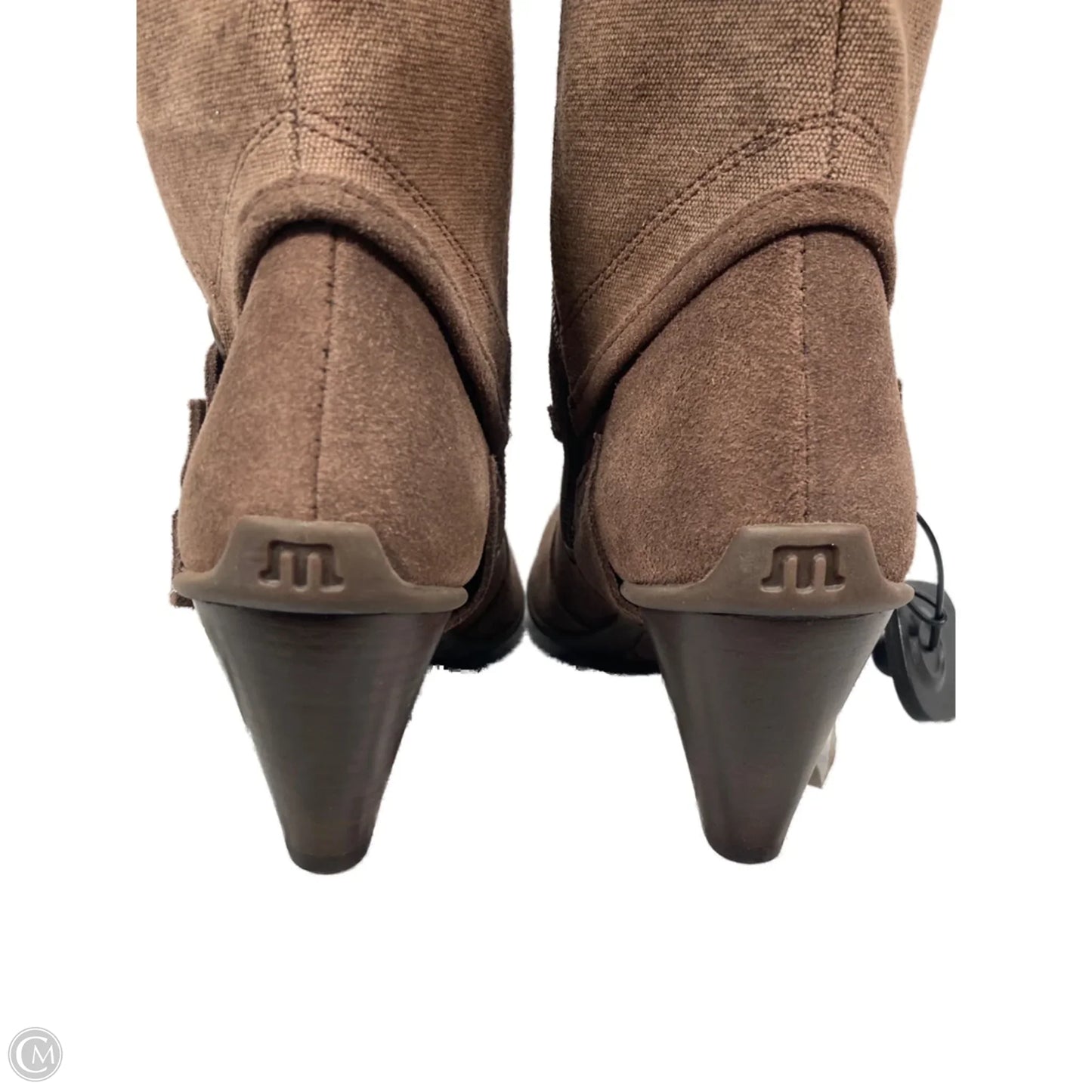 Boots Mid-calf Heels By Clothes Mentor In Brown, Size: 8.5
