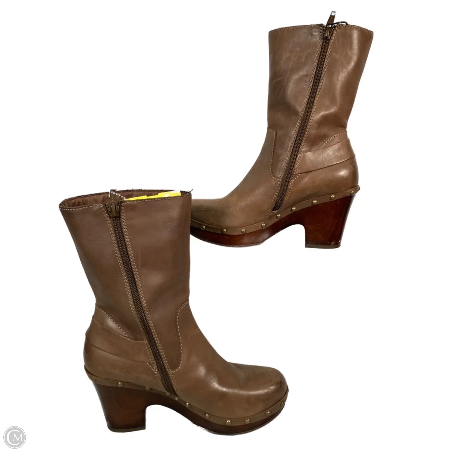 Boots Ankle Heels By Korks In Brown, Size: 7.5