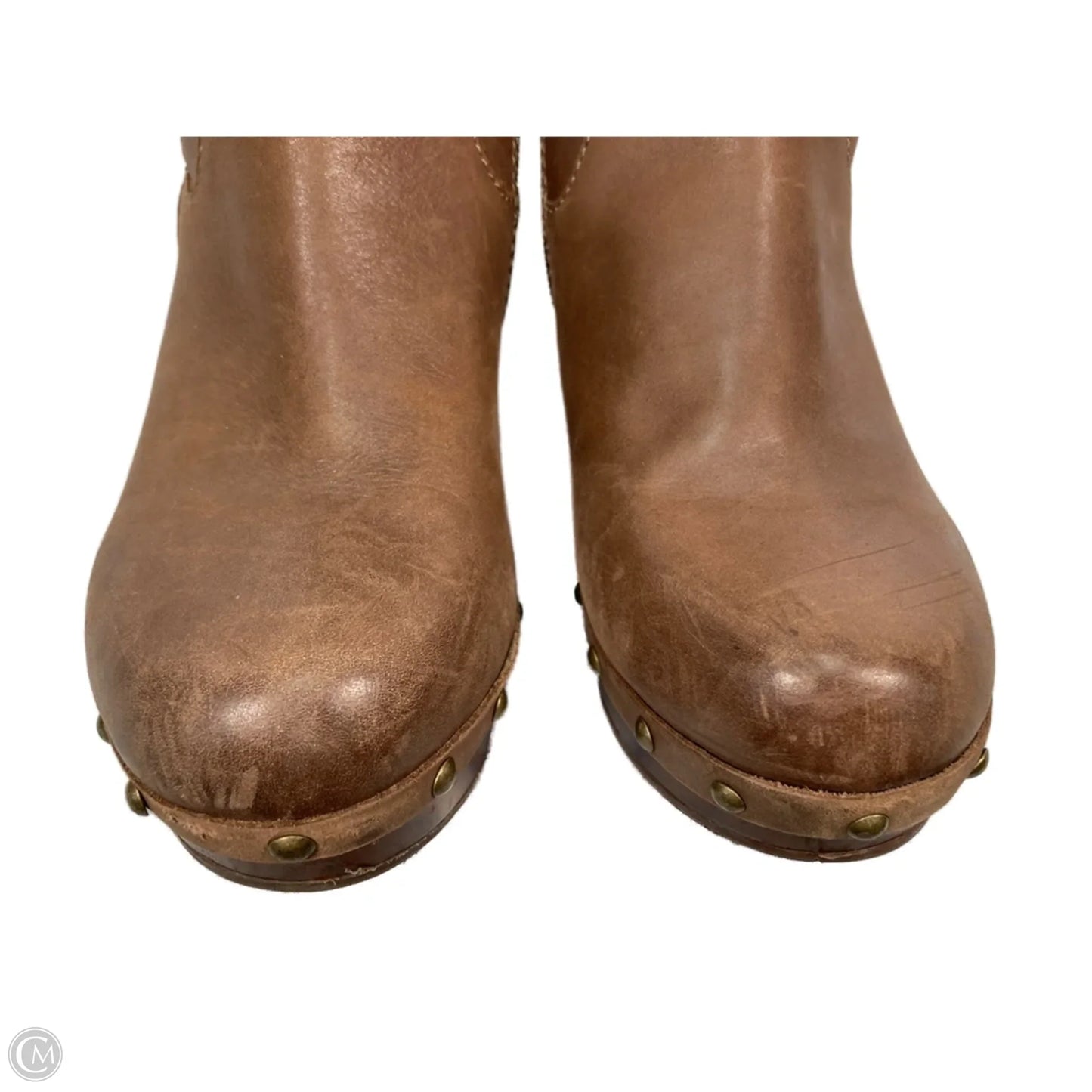 Boots Ankle Heels By Korks In Brown, Size: 7.5