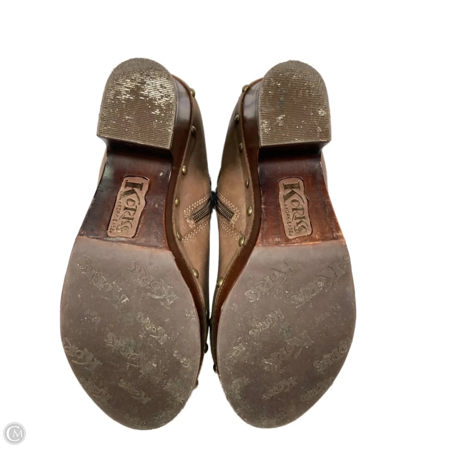 Boots Ankle Heels By Korks In Brown, Size: 7.5