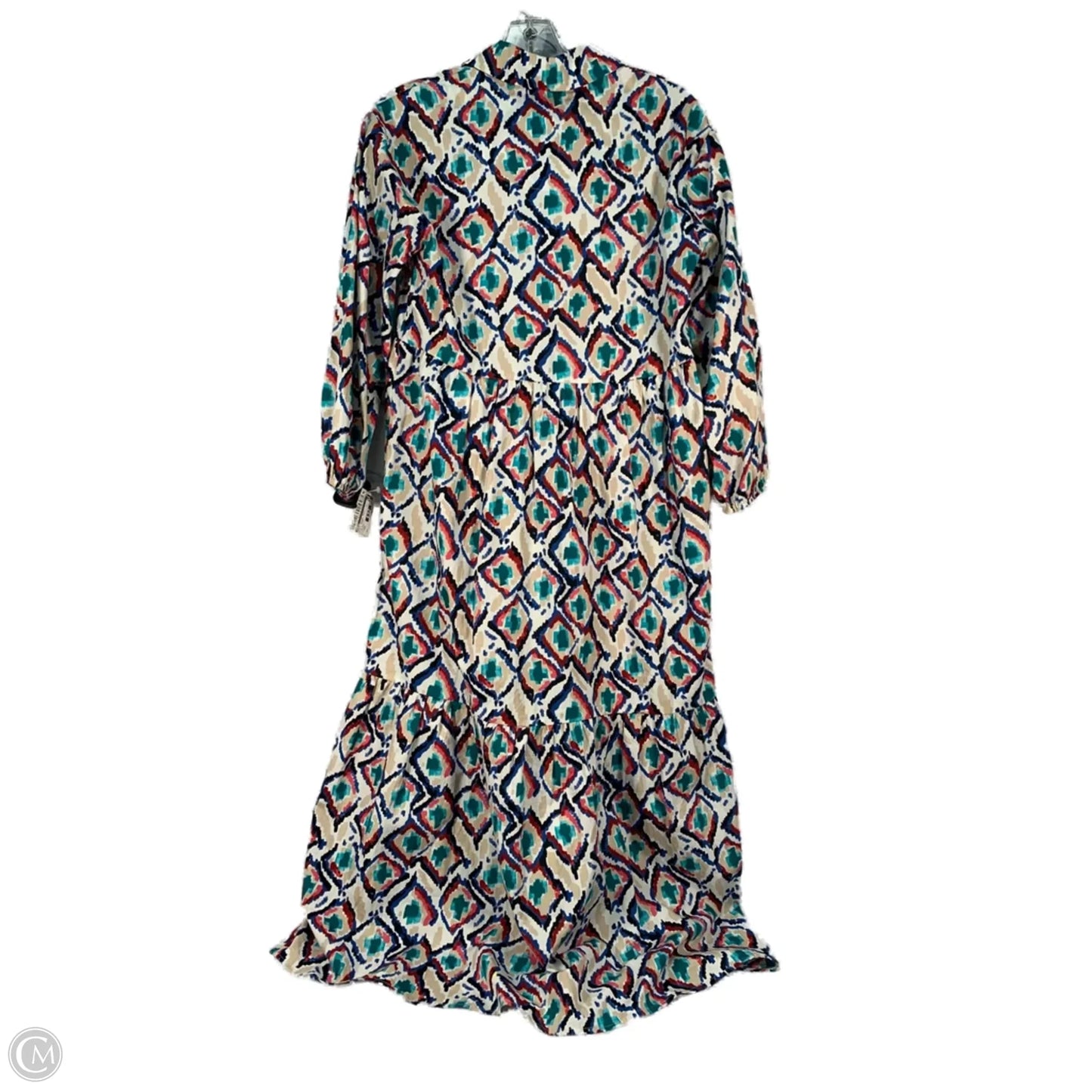 Dress Casual Maxi By Maeve In Blue & Cream, Size: Xxs