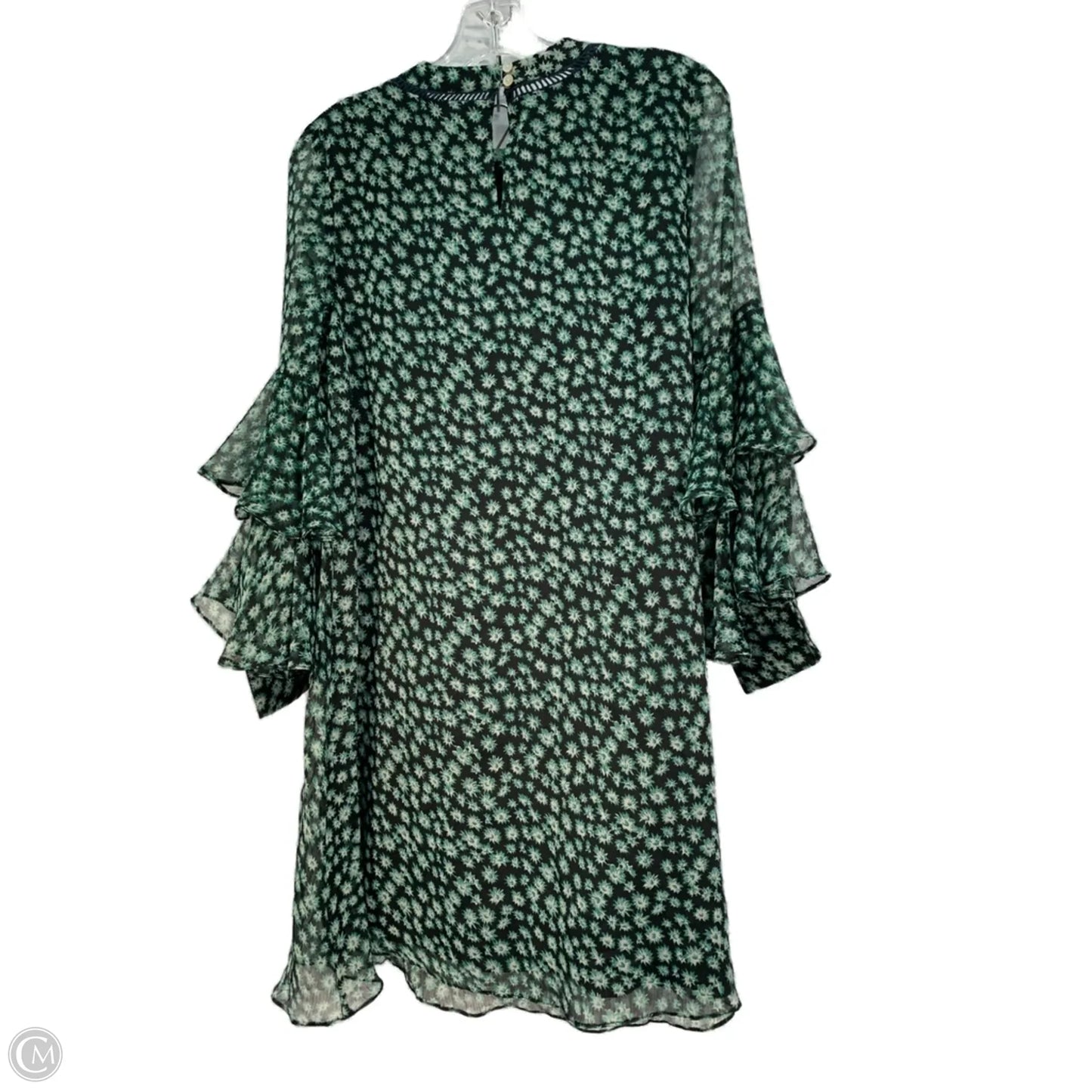 Dress Party Short By Anthropologie In Black & Green, Size: S