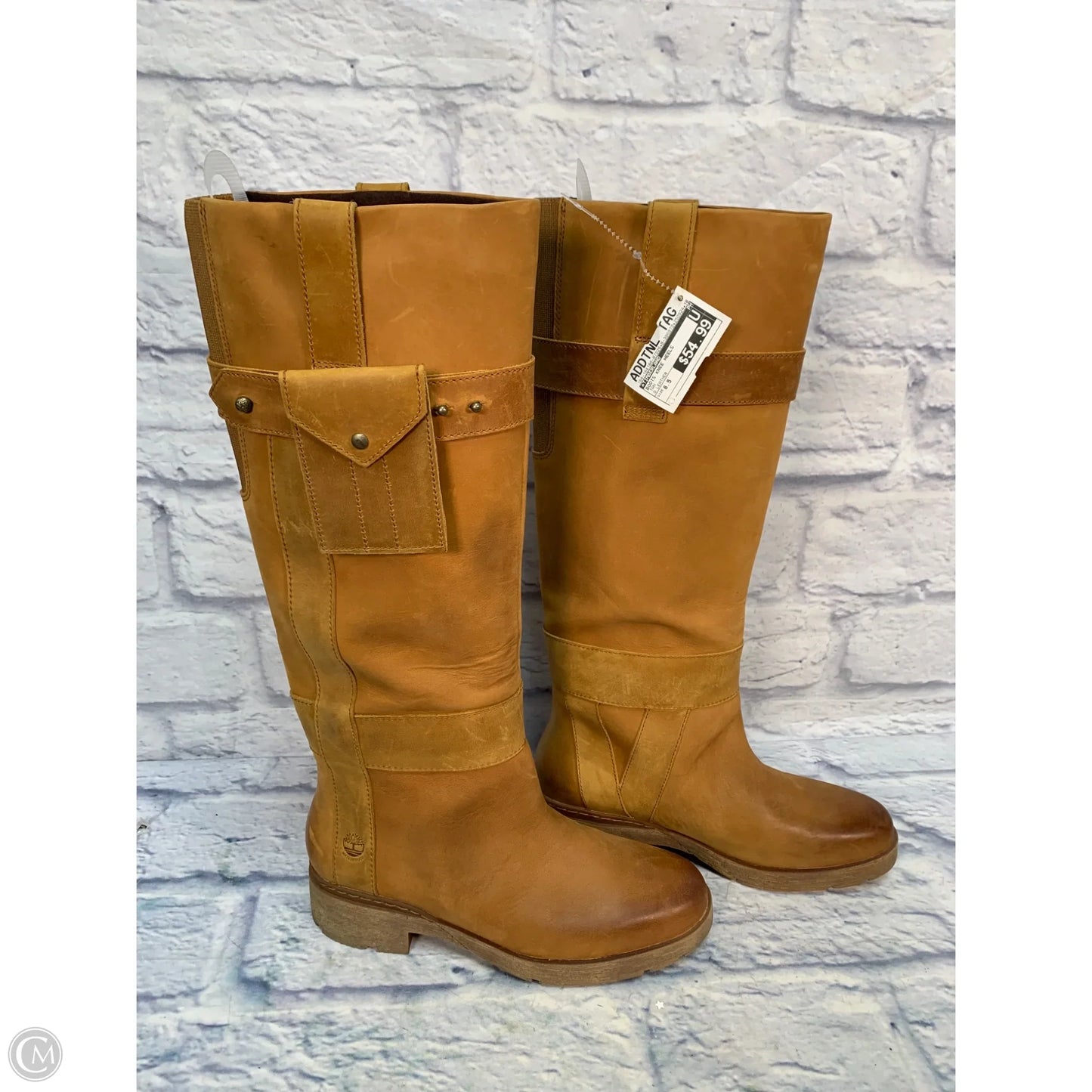 Boots Knee Heels By Timberland In Tan, Size: 8.5