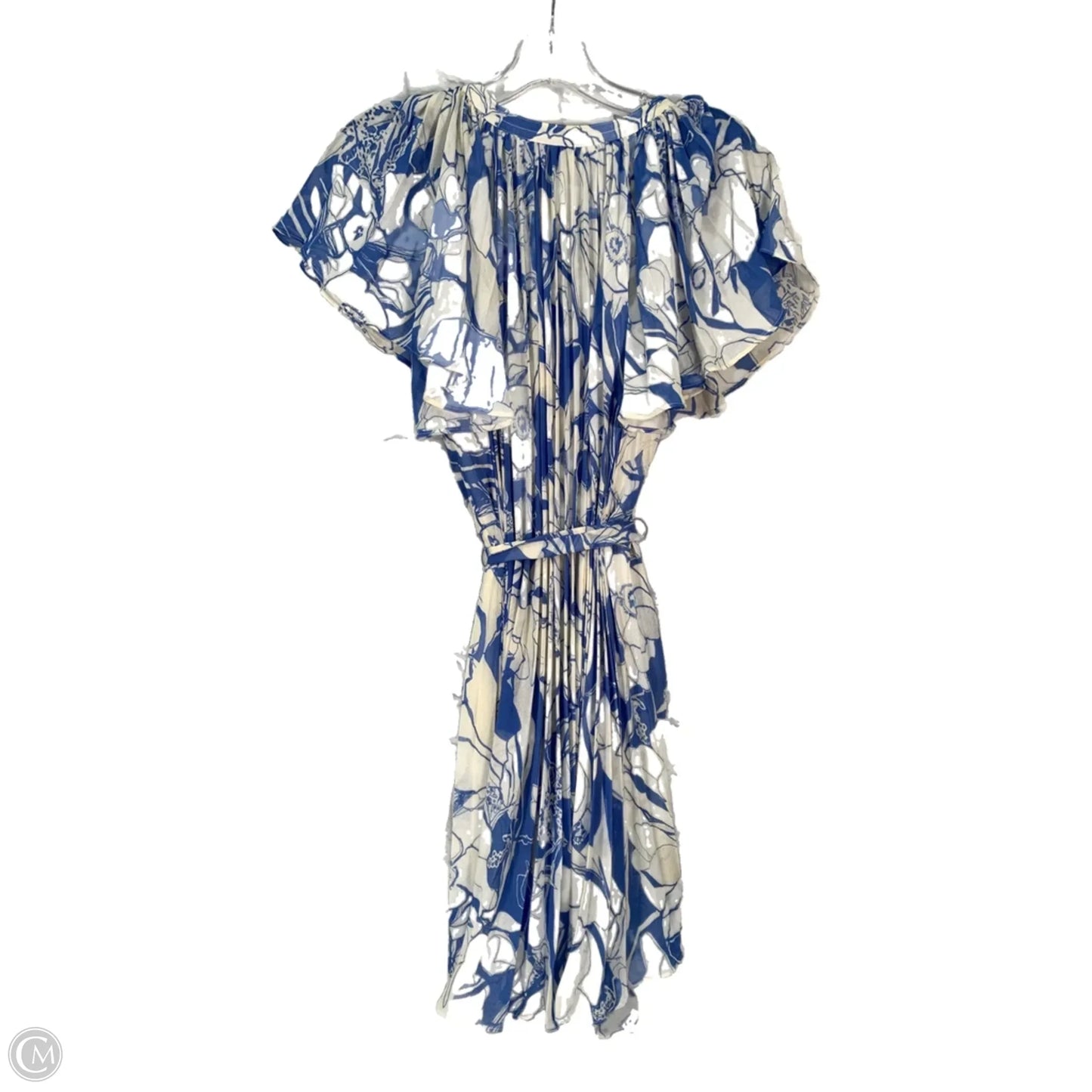 Dress Party Short By Anthropologie In Blue & Cream, Size: S