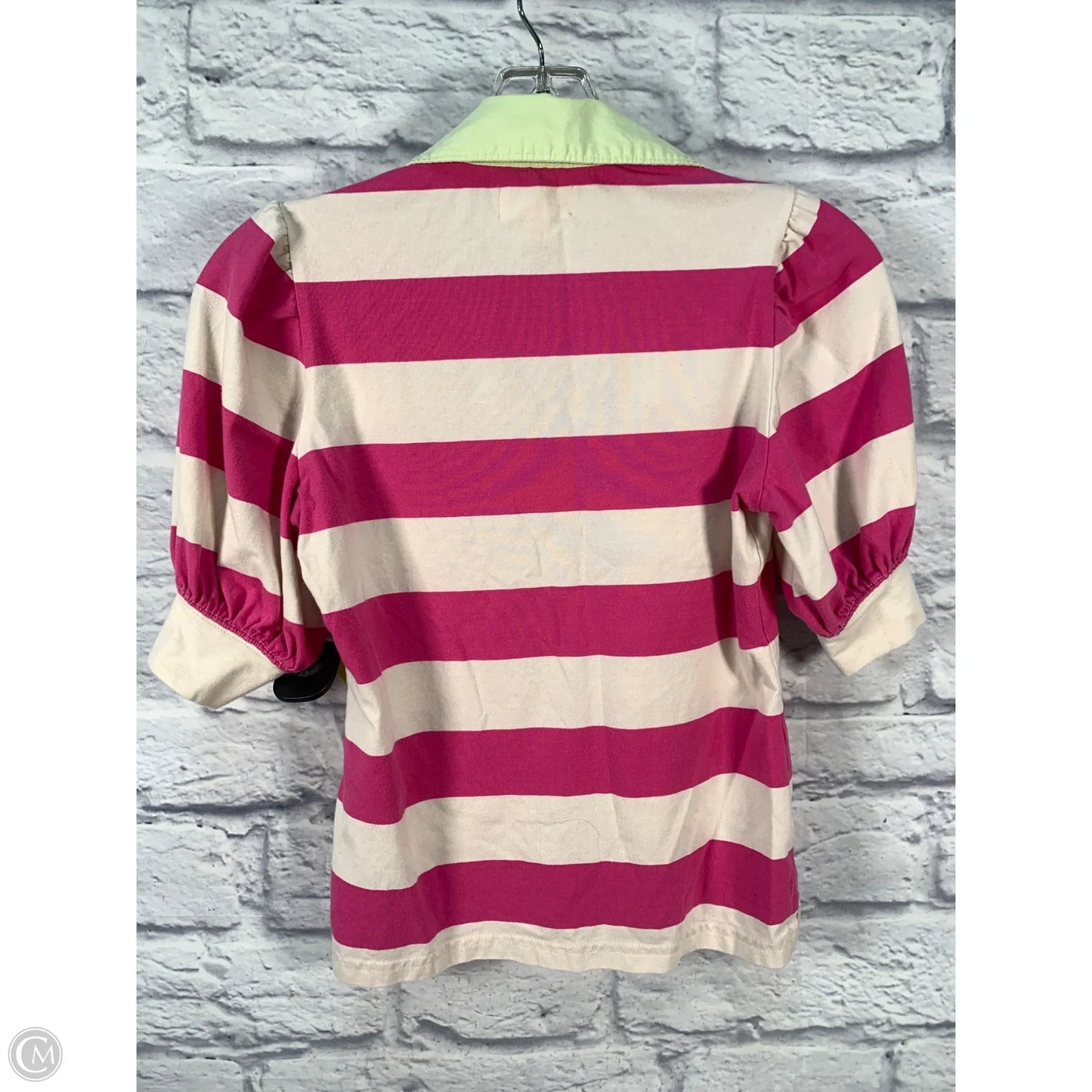 Top Short Sleeve By Maeve In Cream & Pink, Size: Xxs