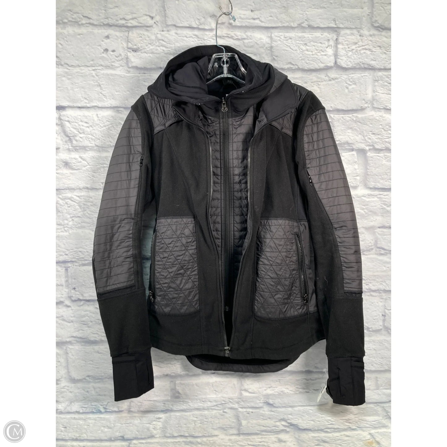Athletic Jacket By Lululemon In Black, Size: S