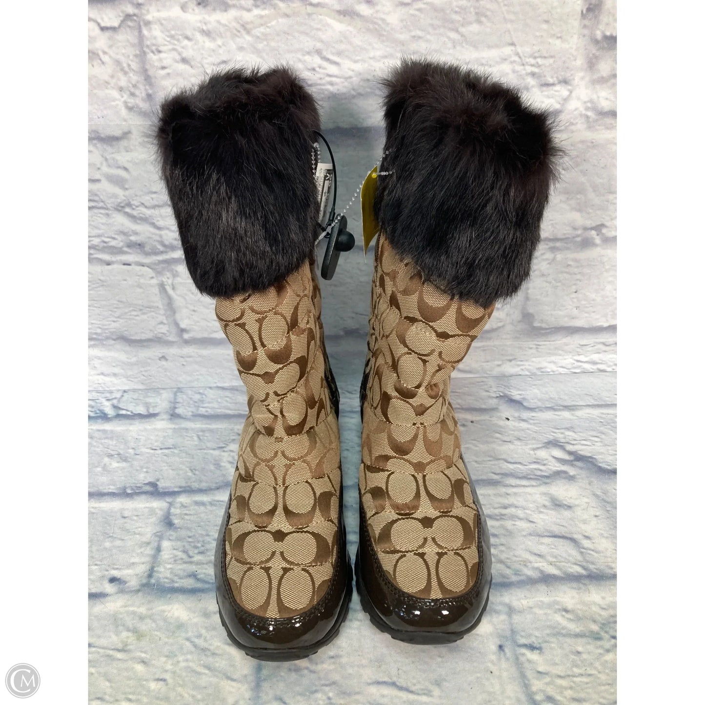 Boots Designer By Coach In Brown, Size: 9