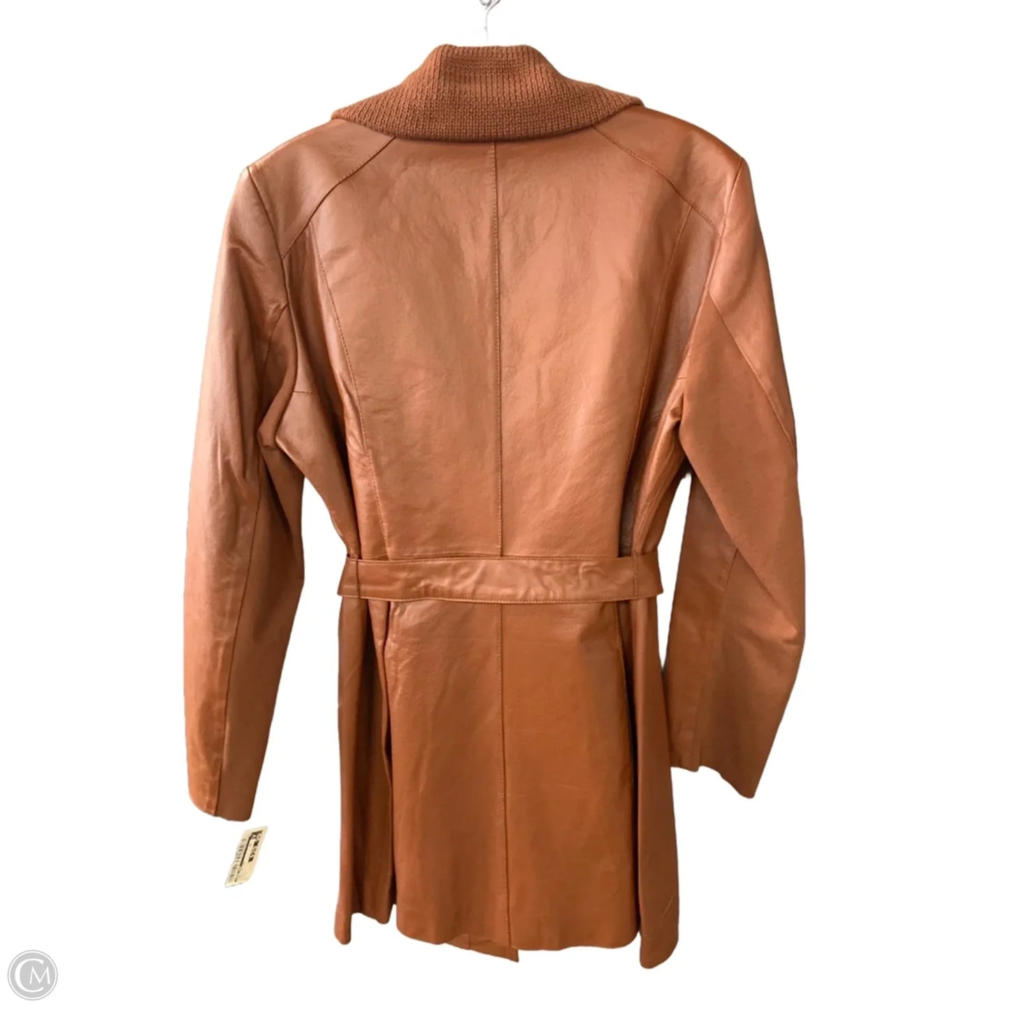 Coat Leather By Iman Hsn In Brown, Size: L