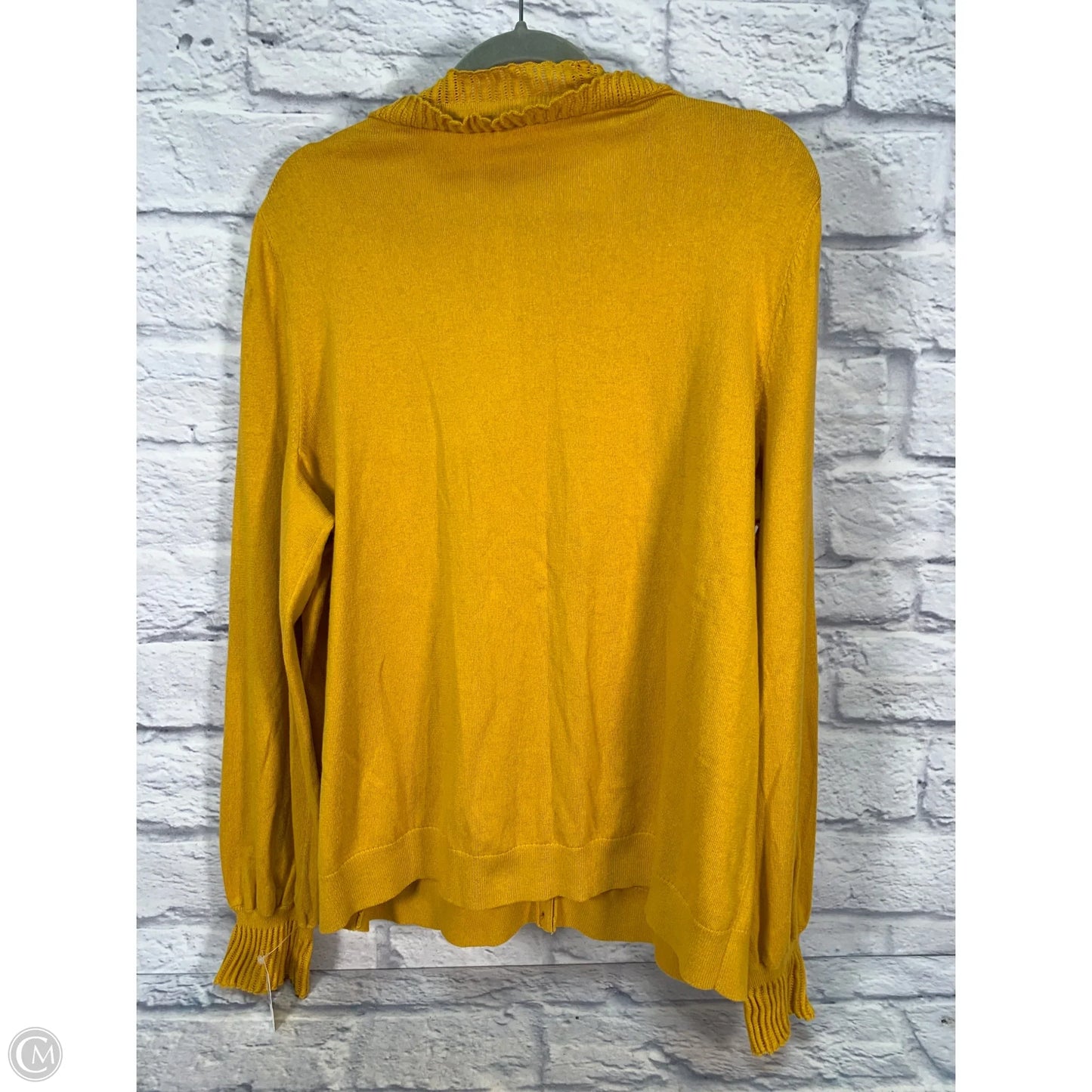 Sweater Cardigan By Boden In Yellow, Size: 2x