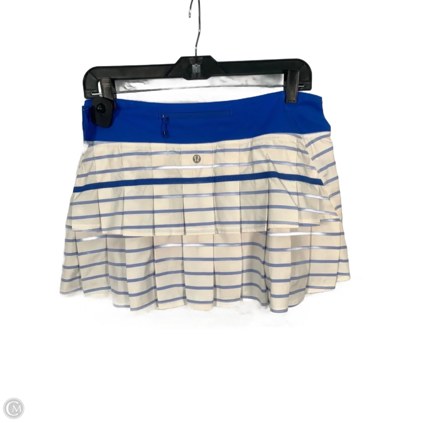 Athletic Skort By Lululemon In Blue & White, Size: M