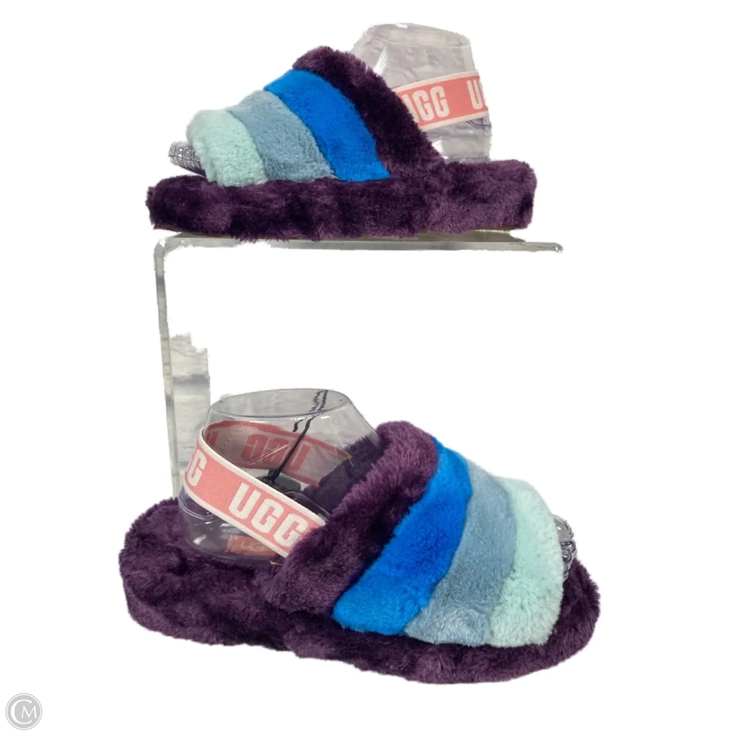 Slippers Designer By Ugg In Blue & Purple