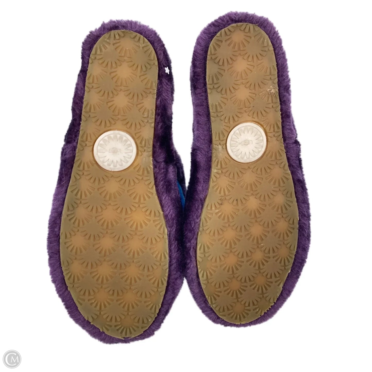 Slippers Designer By Ugg In Blue & Purple