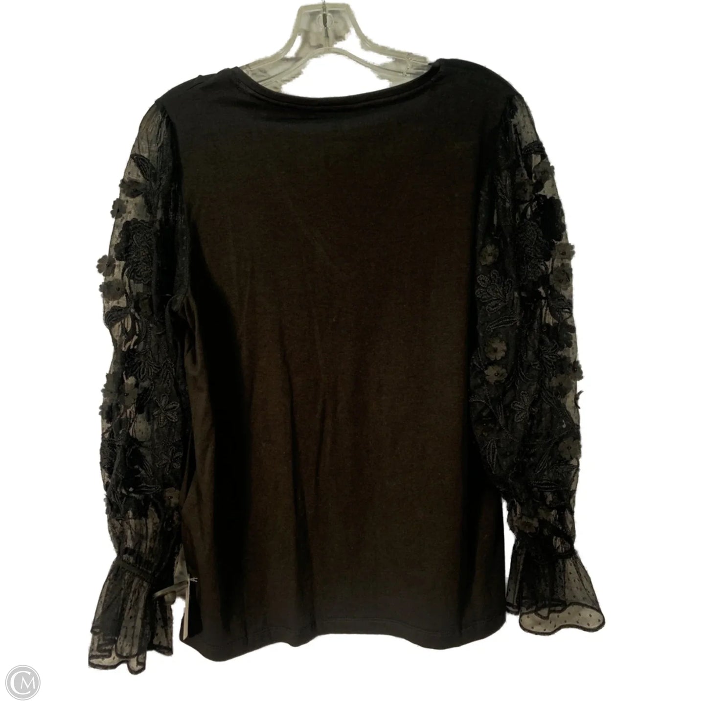 Top Long Sleeve By Chicos In Black, Size: M