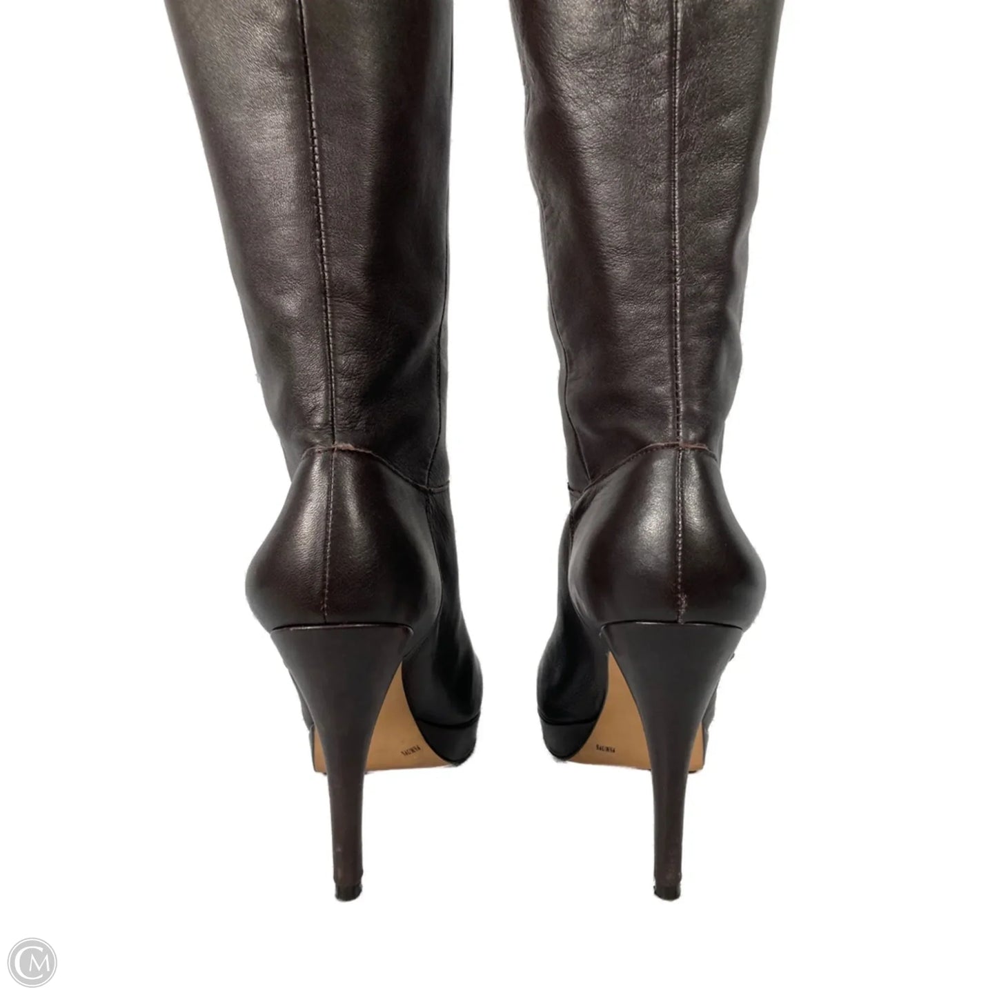 Boots Knee Heels By Vince Camuto In Brown, Size: 9.5