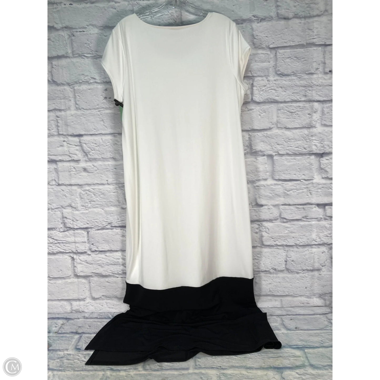 Dress Casual Maxi By Chicos In Black & White, Size: Xl