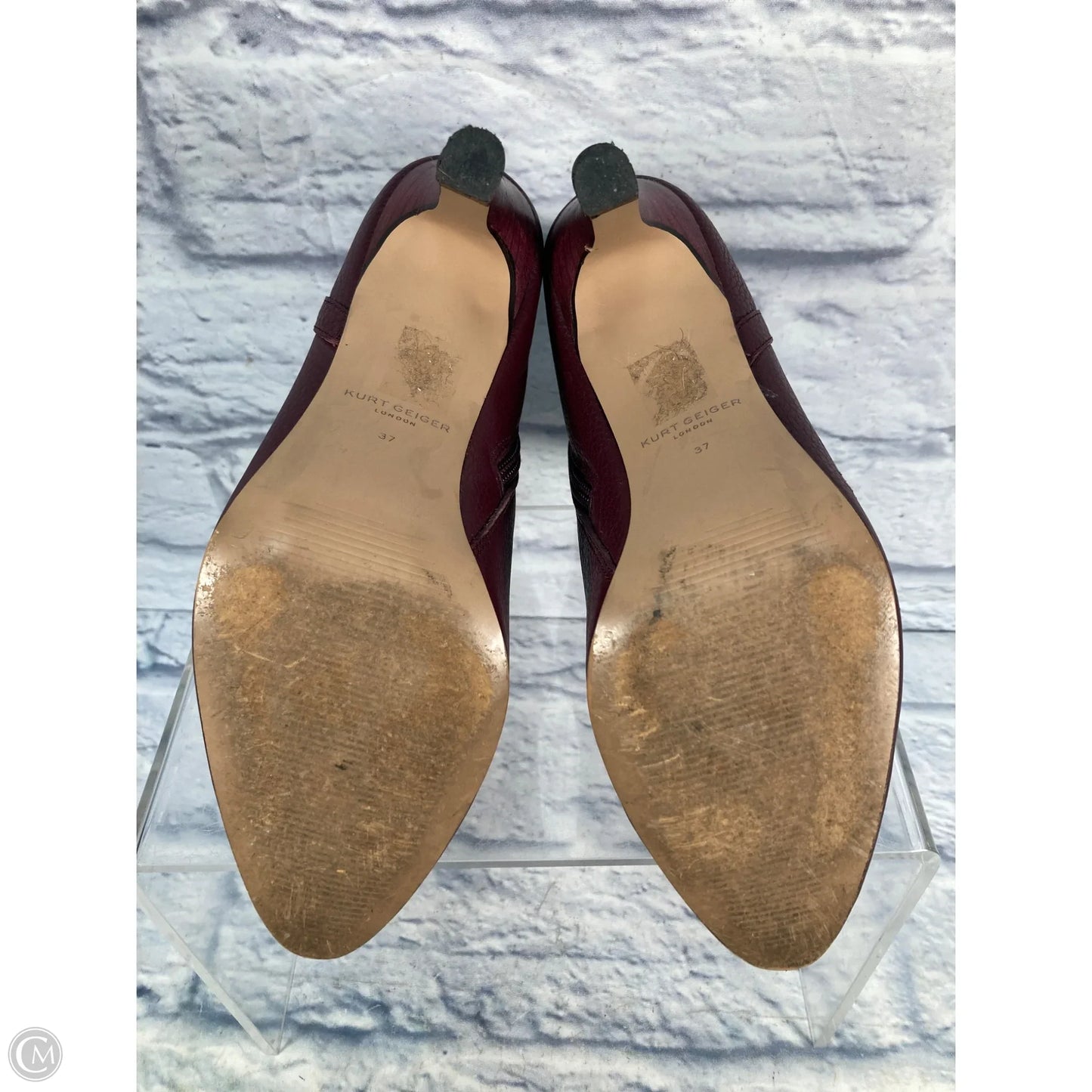 Boots Designer By Kurt Geiger In Maroon, Size: 7