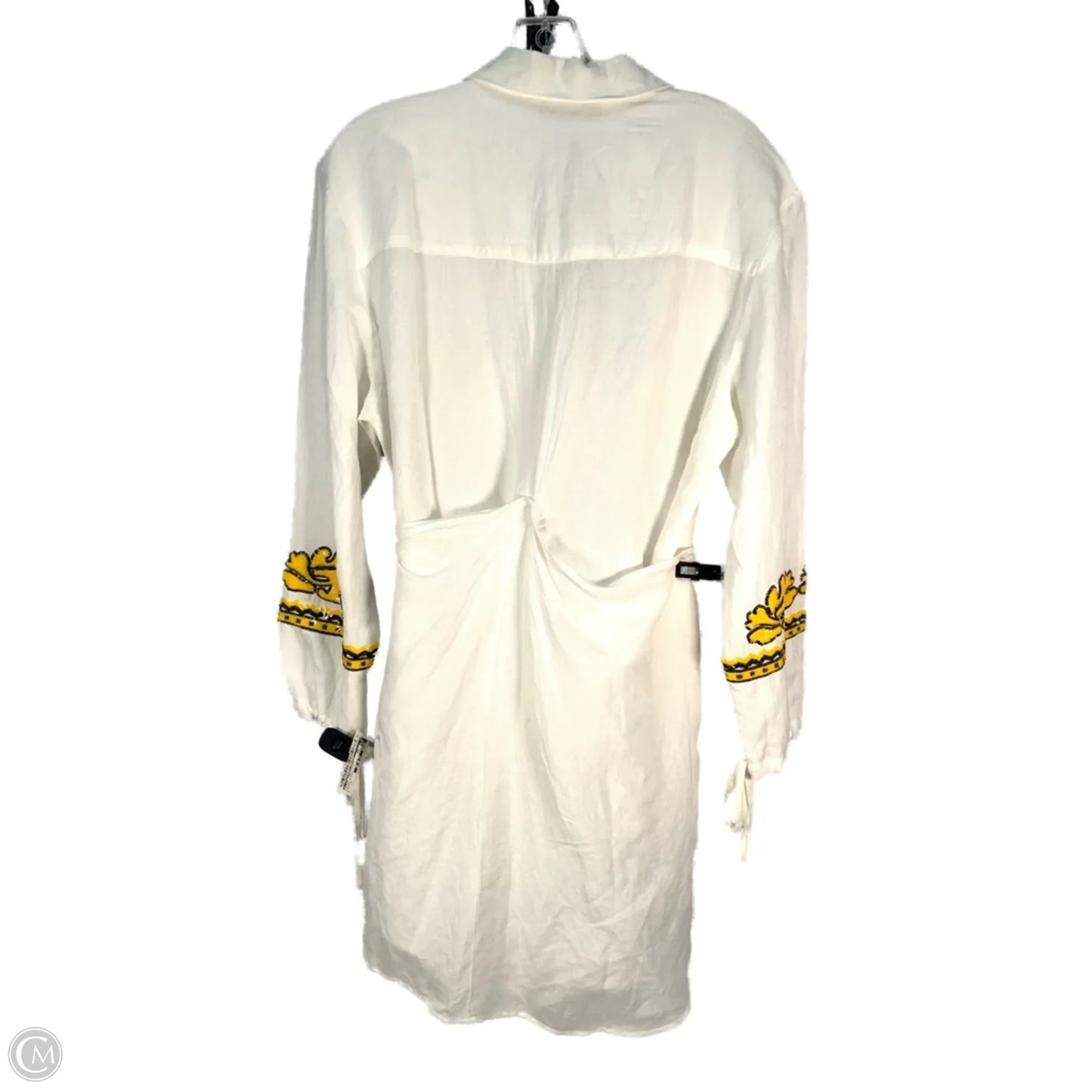 Dress Party Midi By Clothes Mentor In Black & Yellow, Size: Xs