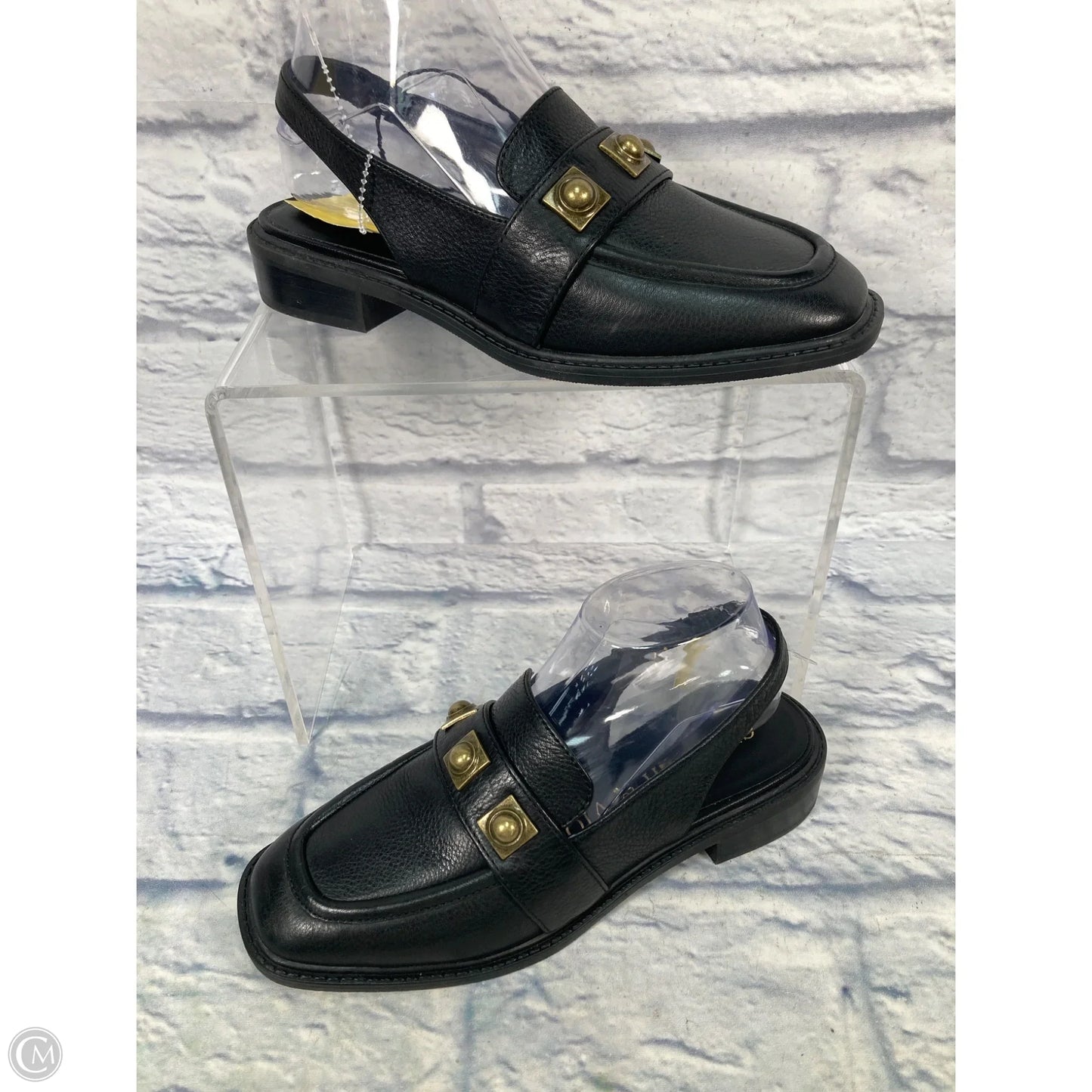 Shoes Flats By Chelsea And Violet In Black & Gold, Size: 7.5