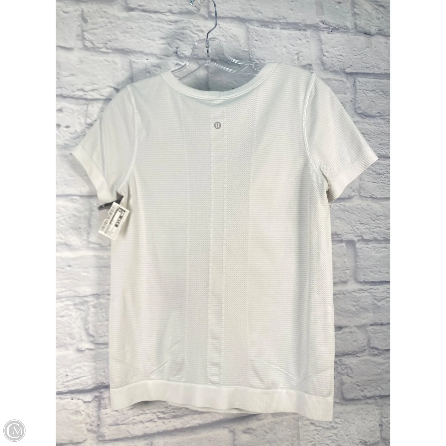 Athletic Top Short Sleeve By Lululemon In Grey, Size: S