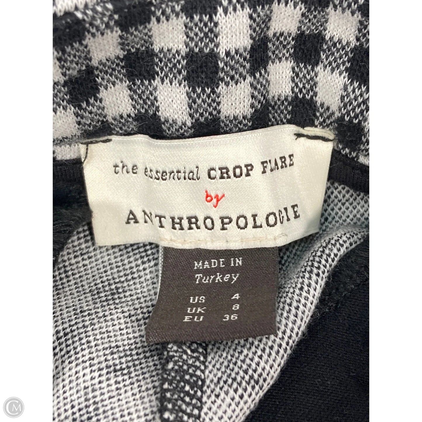 Pants Cropped By Anthropologie In Black & Cream, Size: 4