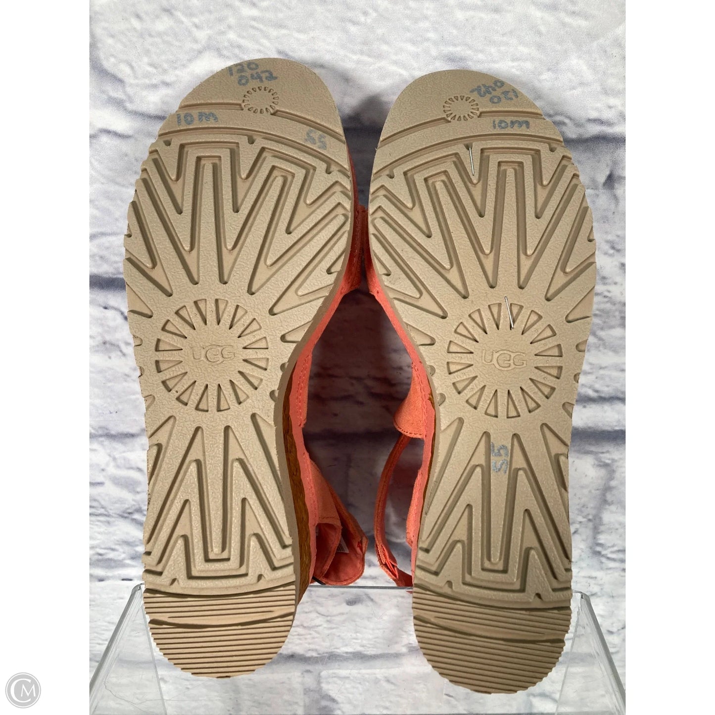 Sandals Designer By Ugg In Orange, Size: 10