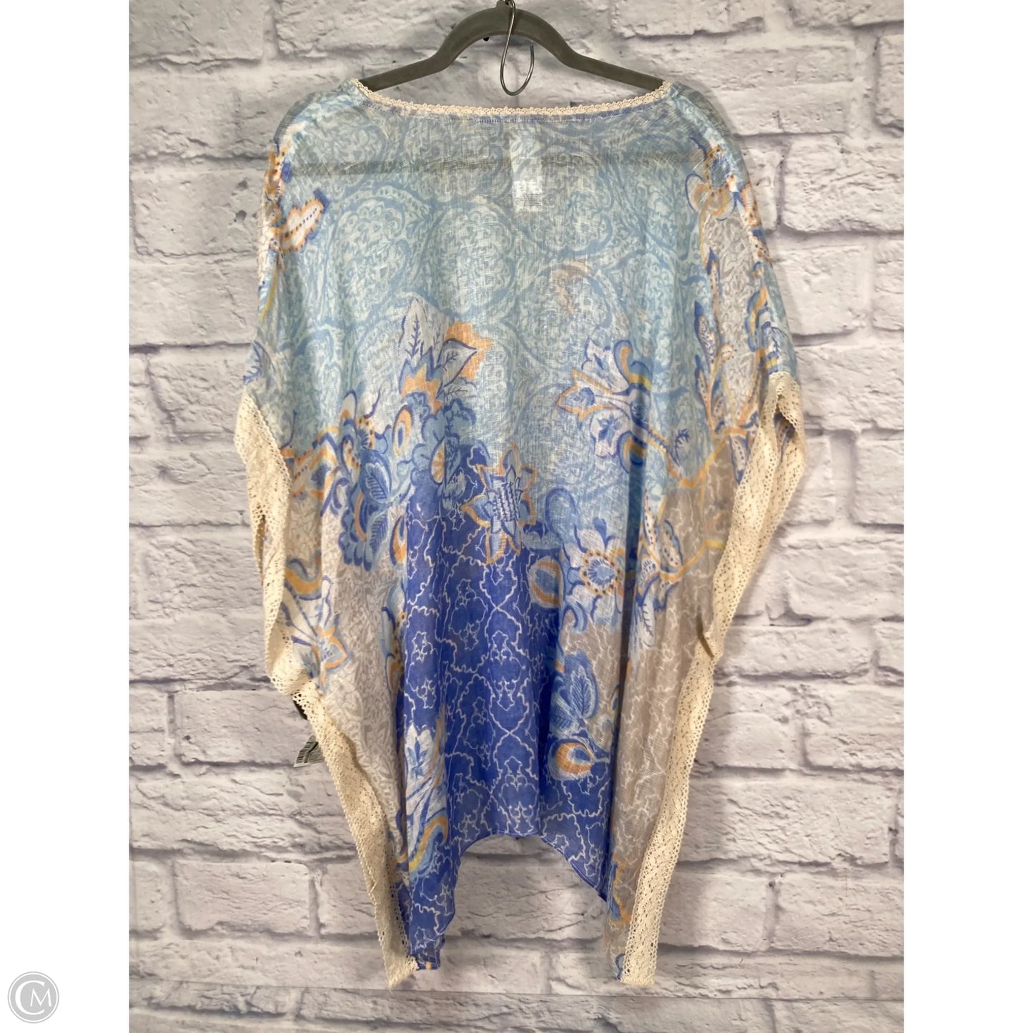Swimwear Cover-up By Chicos In Blue & Tan, Size: Xl