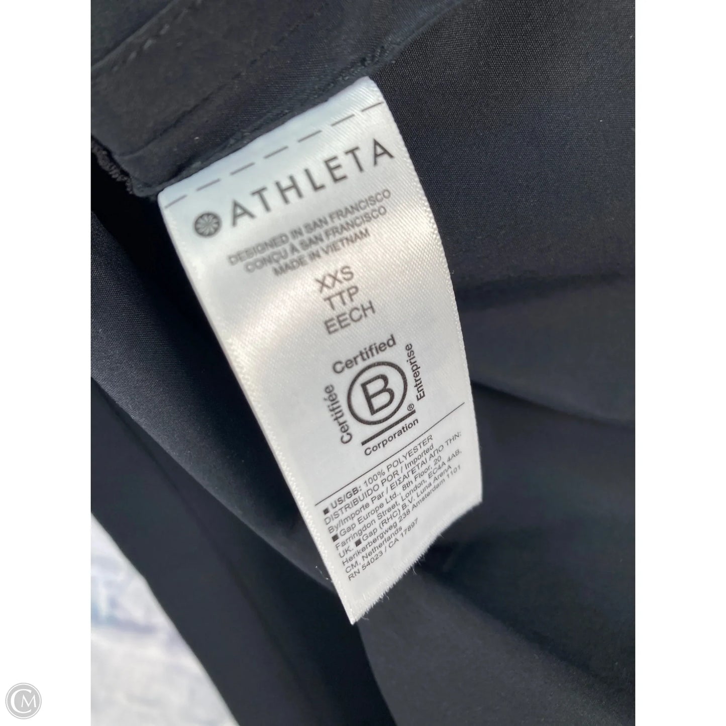 Athletic Dress By Athleta In Black, Size: Xxs