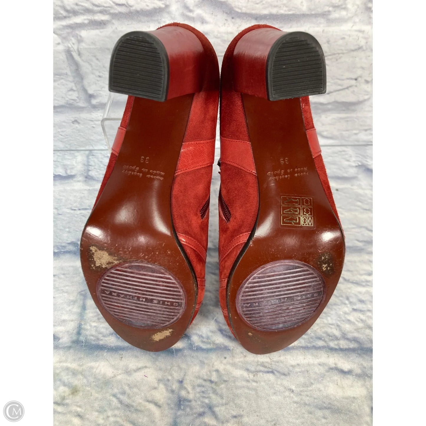Shoes Heels Block By Clothes Mentor In Red, Size: 8.5