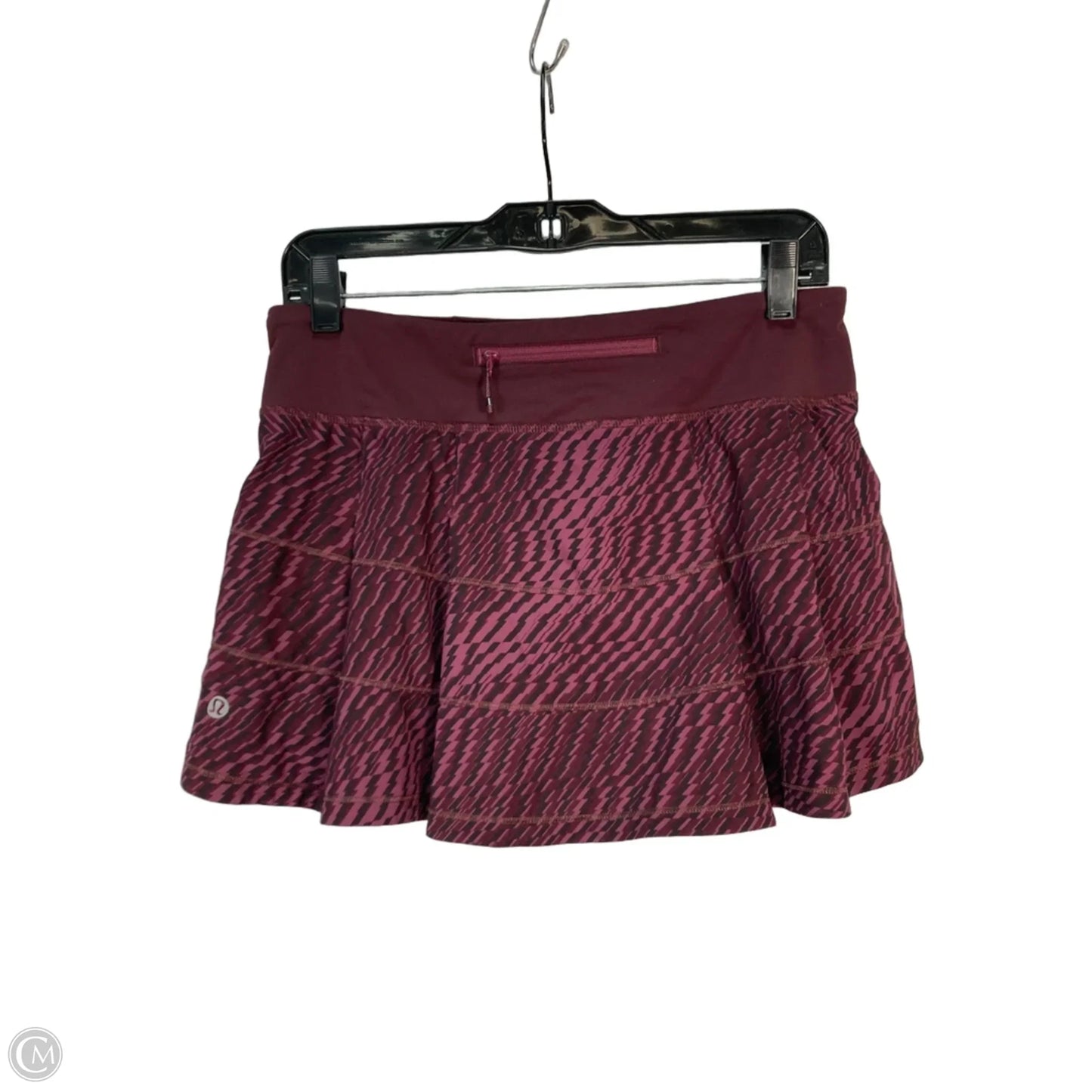 Athletic Skort By Lululemon In Black & Purple, Size: 6