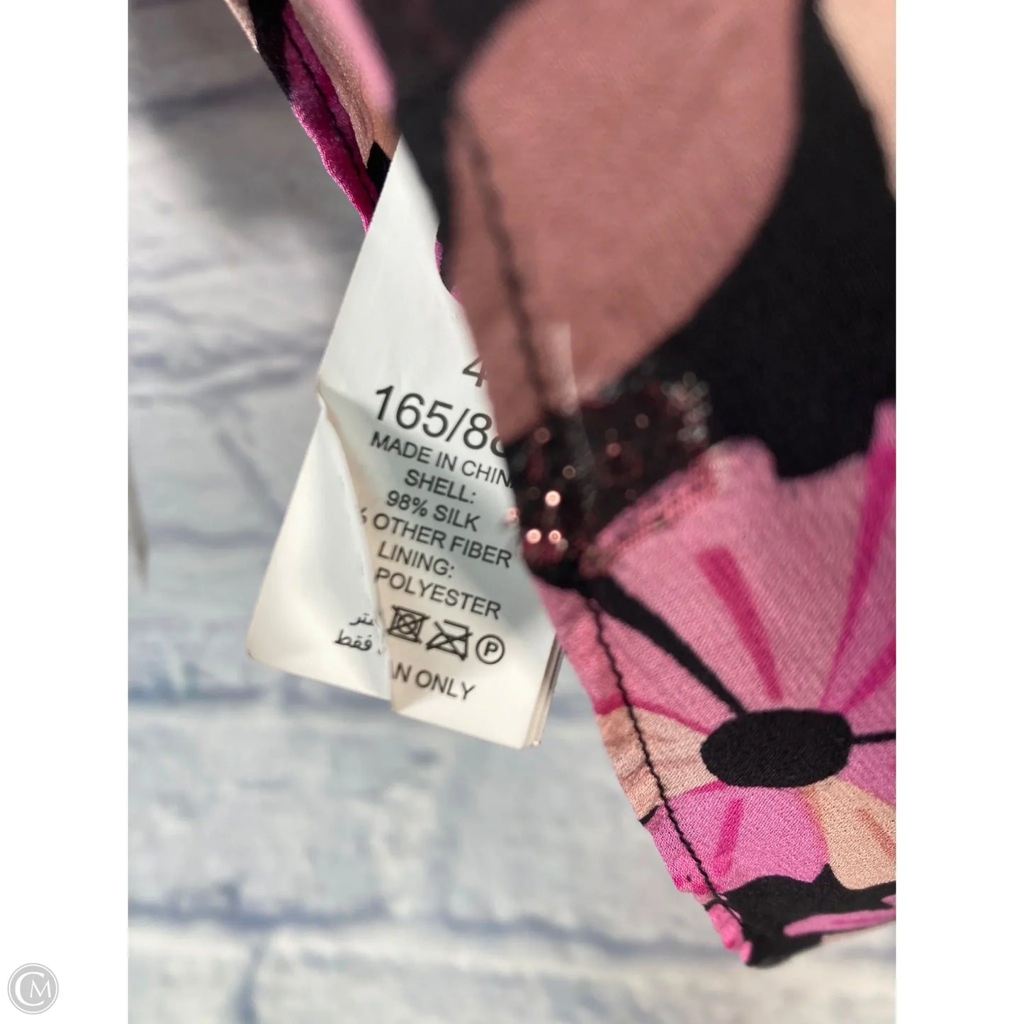 Dress Designer By Kate Spade In Black & Pink, Size: S