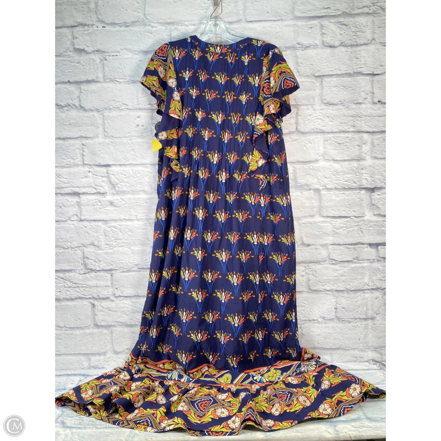 Dress Casual Maxi By Maeve In Blue & Green, Size: L