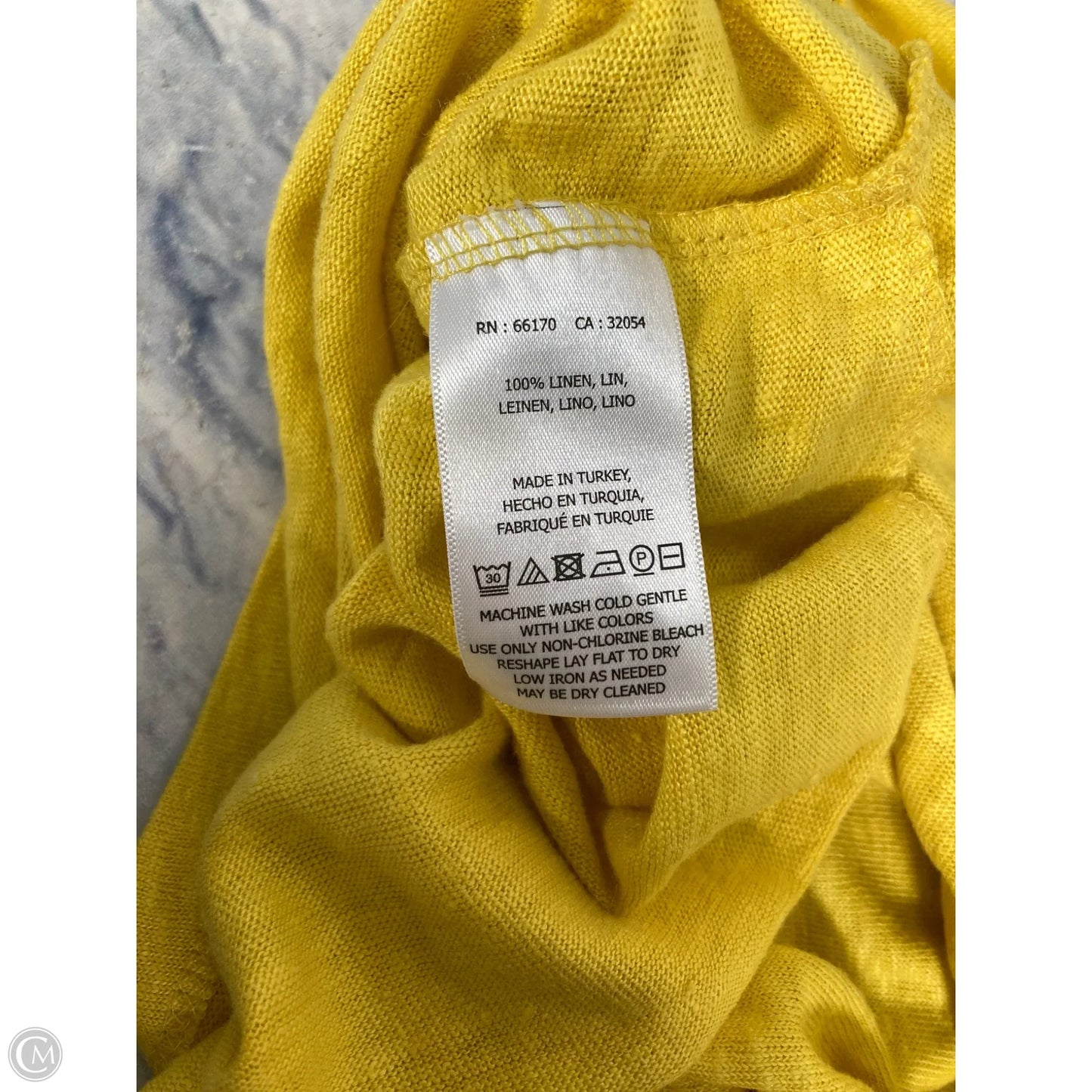 Top Short Sleeve By Maeve In Yellow, Size: M