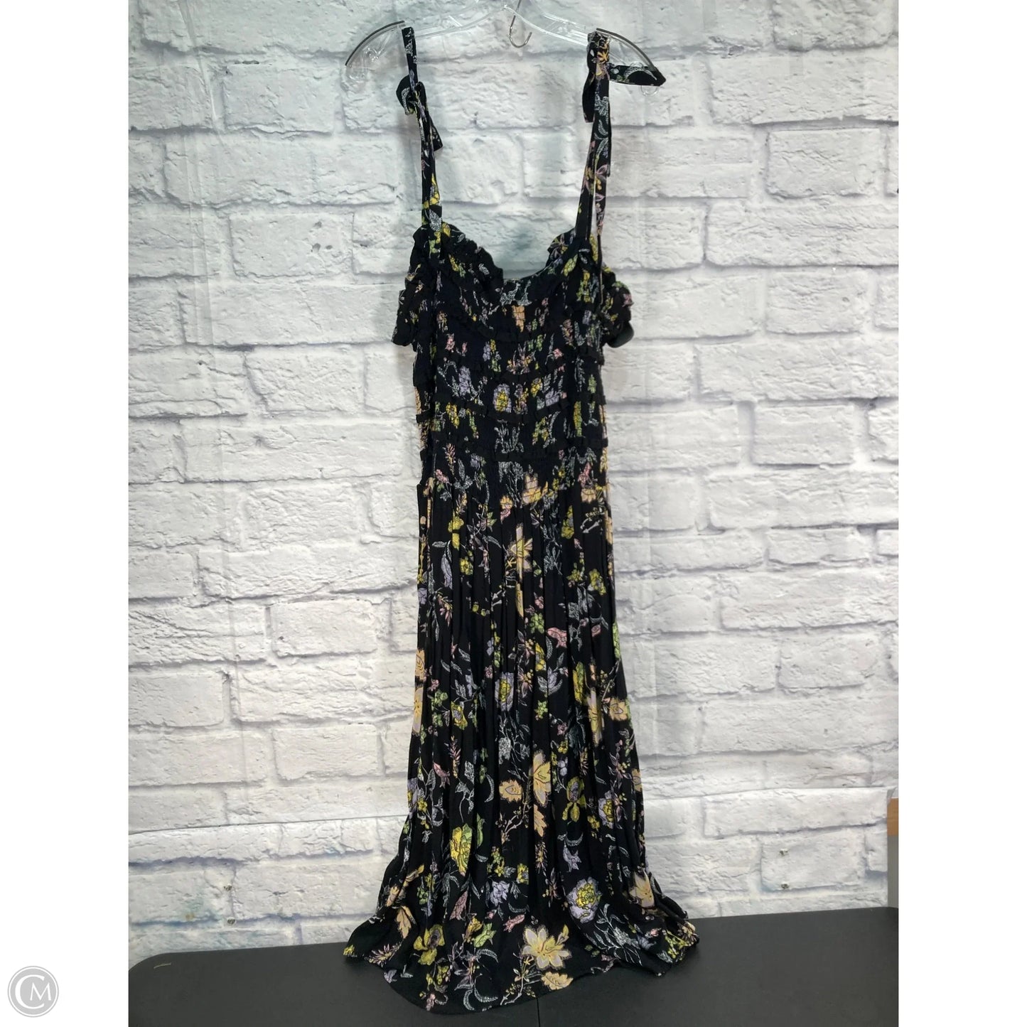 Dress Casual Midi By Free People In Black & Yellow, Size: L