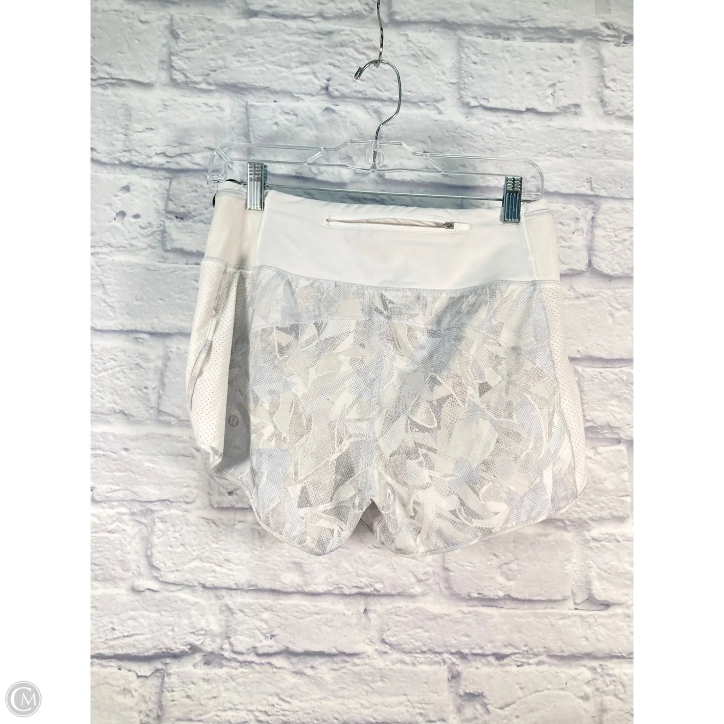 Athletic Shorts By Lululemon In Grey & White, Size: S